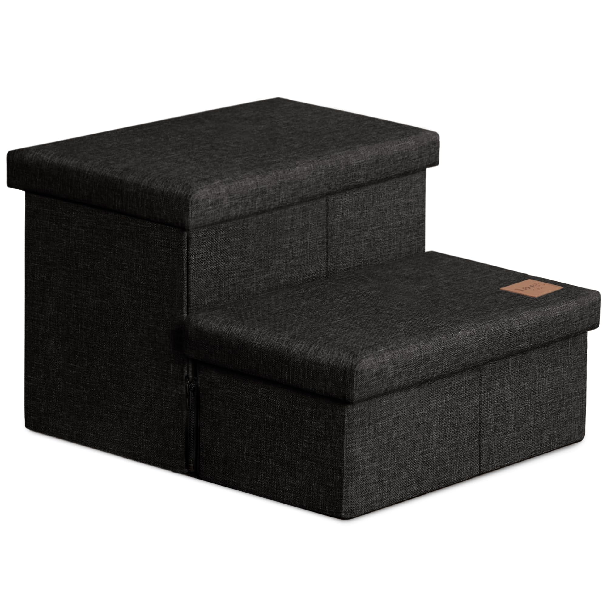Love s cabin Dog Stairs with Storage 13  H, Foldable Pet Stairs for Small Medium or Large Dogs, Cat Puppy Steps Ramp with Zip u
