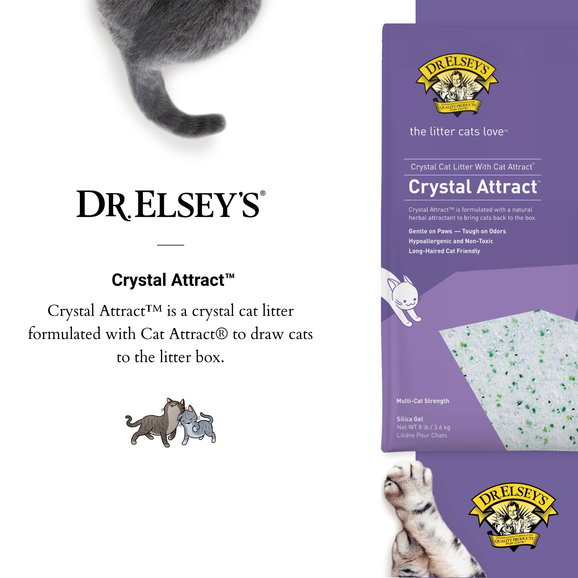 Dr. Elsey'S Crystal Attract Silica Cat Litter, 8Lbs