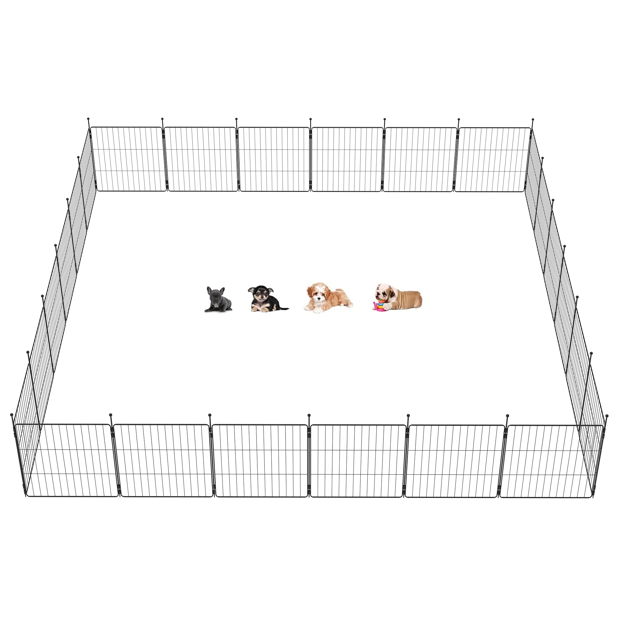 Fxw Minipaws Dog Playpen For Yard & Rv Camping, Expandable 24-Inch 24 Panels For Puppies And Small Dogs, Portable For Indoor And