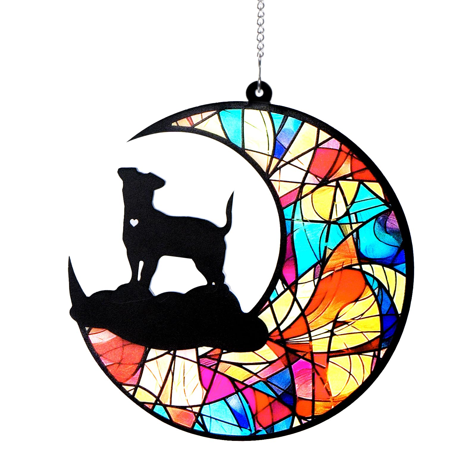 Deerzone Dog Memorial Suncatcher,Dog Memorial Gifts For Loss Of Dog,Loss Of Pet Sympathy Gift Dog Pass Away Gifts With Name Date