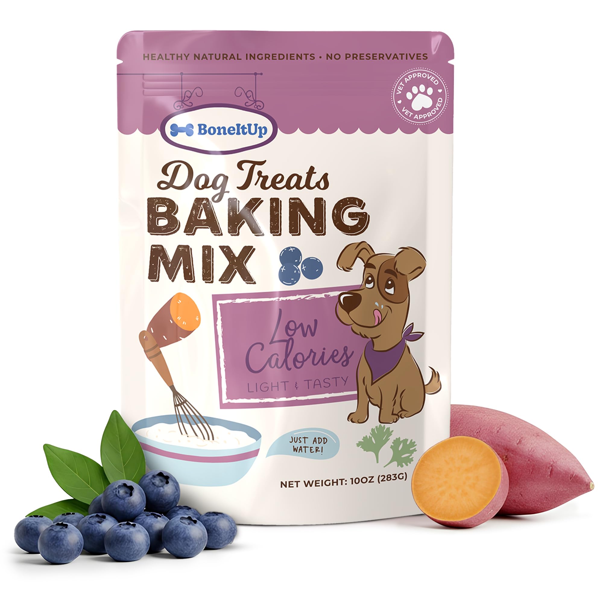BoneItUp Dog Treats Baking Mix(Low Calories), All-Natural, Vet-Approved, Nutrient-Rich Ingredients, Low CaloriesTreats for Dogs,