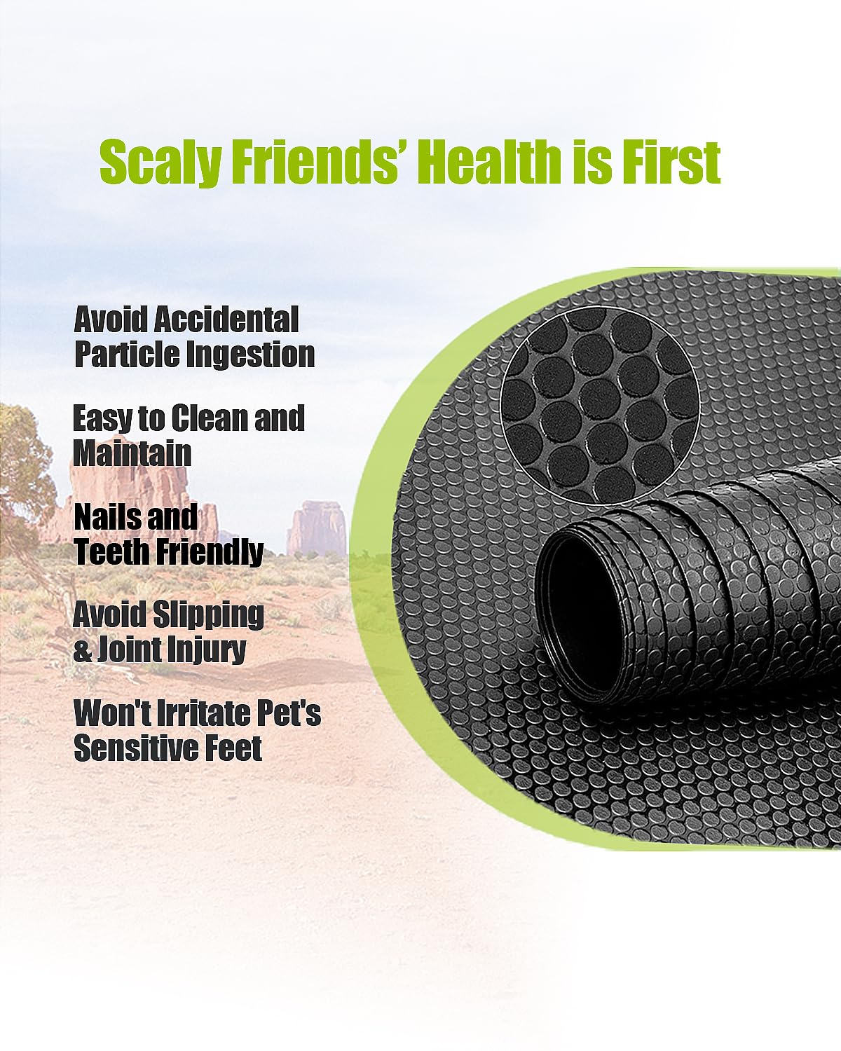 Helidrago Bearded Dragon Tank Accessories, Reptile Substrate Floor, Leopard Gecko Tank Liner Mat For 40 Gallon, 20 Gallon, 50 Ga