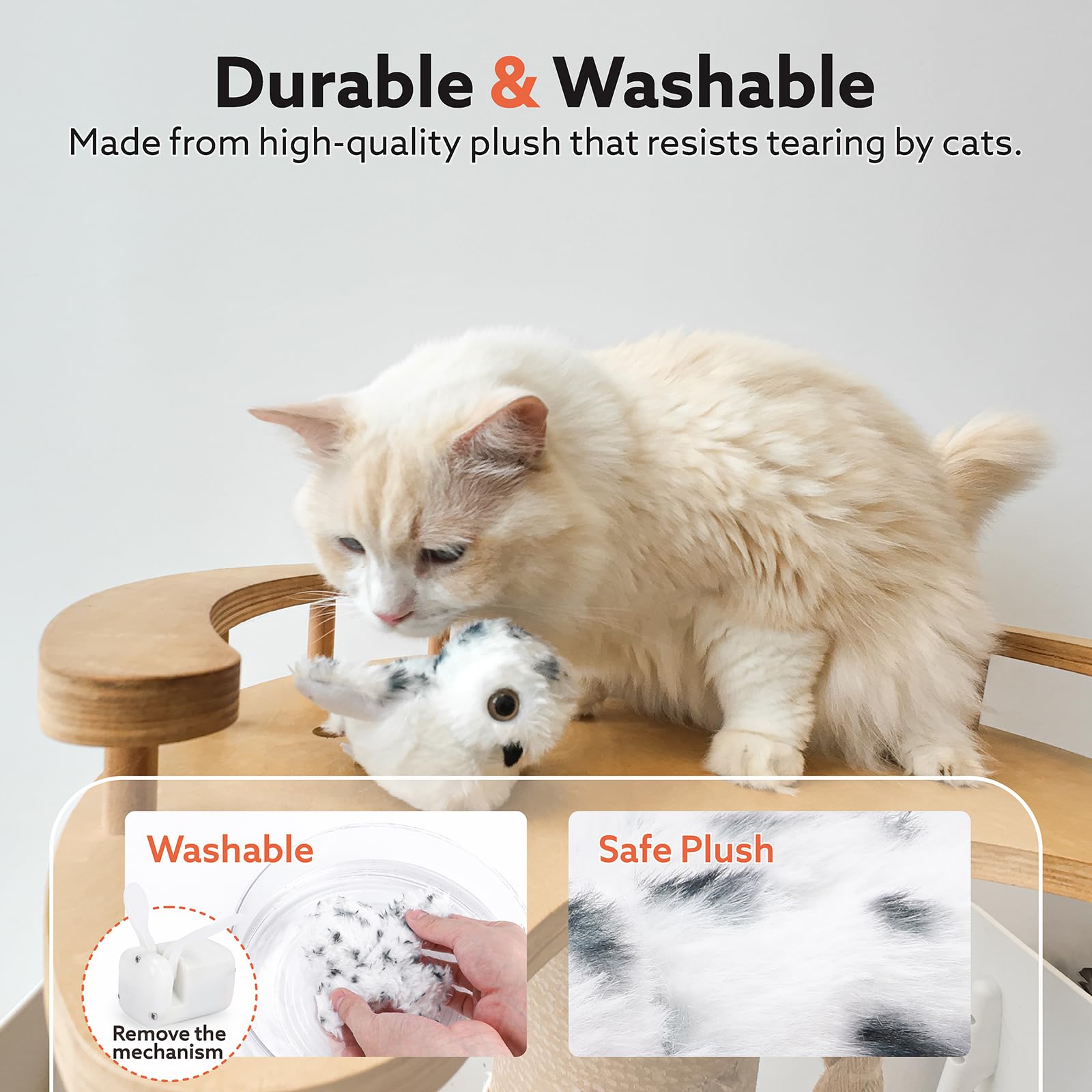 Aiperro Flapping Owl Cat Toys, Interactive Cat Exercise Toy With Lifelike Bird Chirp, Usb Rechargeable Automatic Cat Kicker Catn