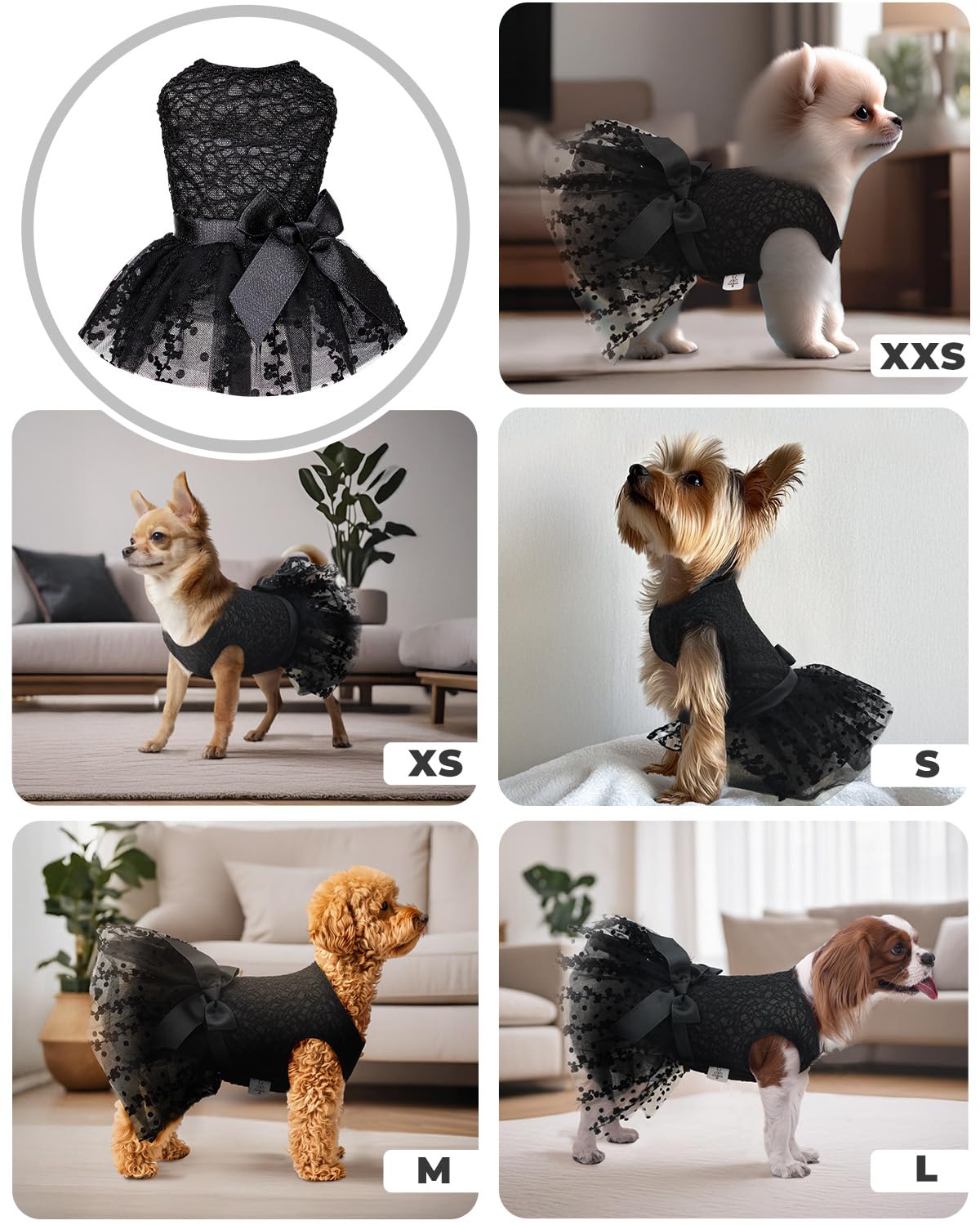 Cutebone Dog Birthday Dress Girl Puppy Skirt Tutu Cat Wedding Outfit Pet Party Clothes For Small Dogs Costume Dd15Xxs