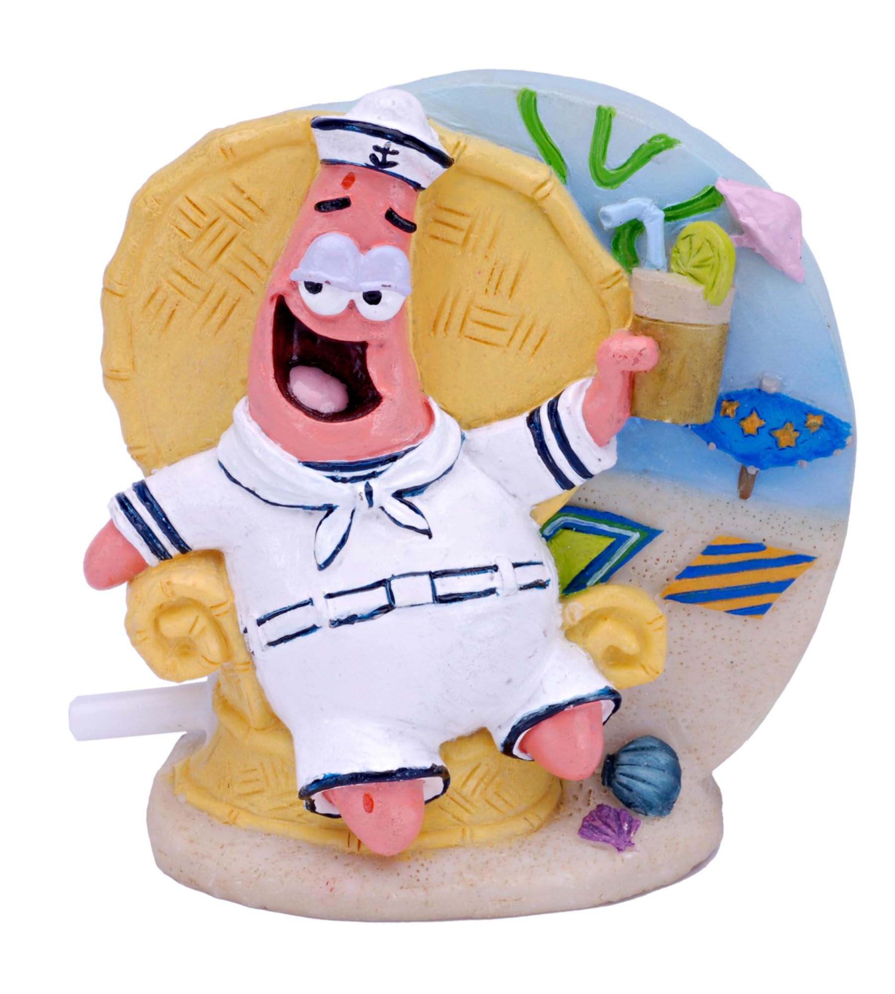 Penn-Plax Spongebob Squarepants Aquarium Decoration - Patrick Star Aerating Ornament - Small