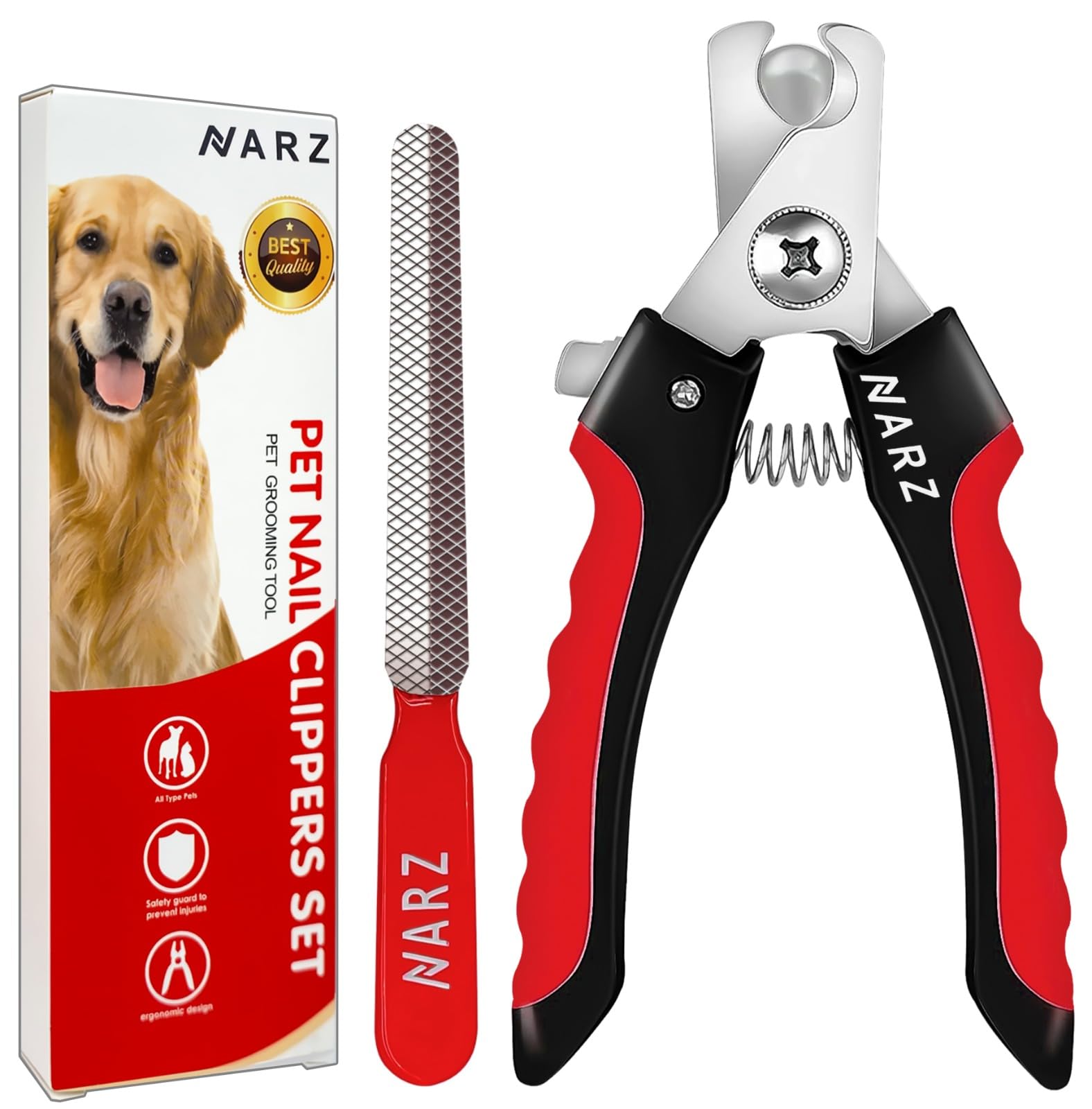 Narz Dog Nail Clippers Professional Dog Nail Trimmers & Pets Nail Trimmers Cat Nail Clipper With Pet Nail File Cat Nail Trimmers