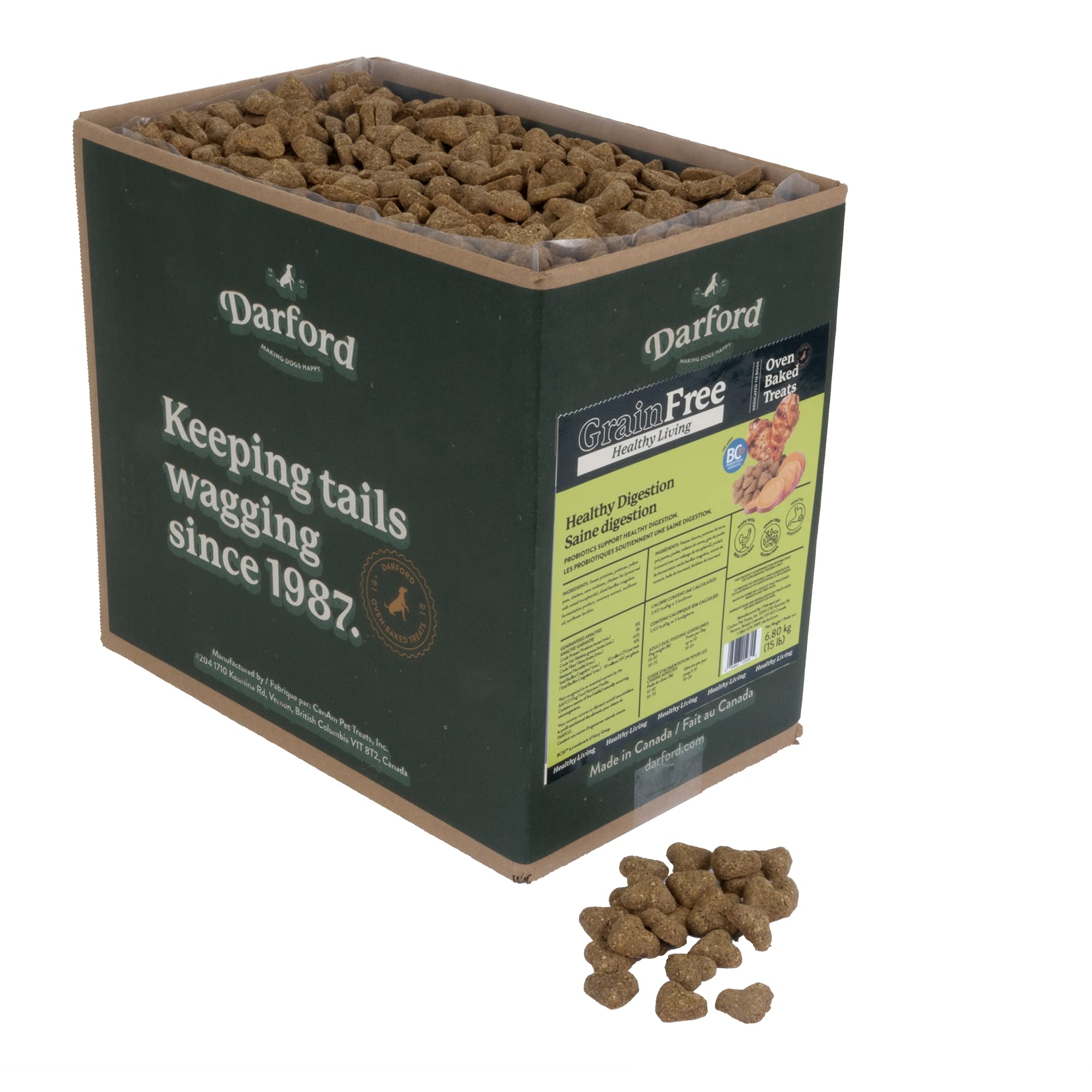 Grain Free Functional Healthy Digestion Mini Dog Treats, 15 lb