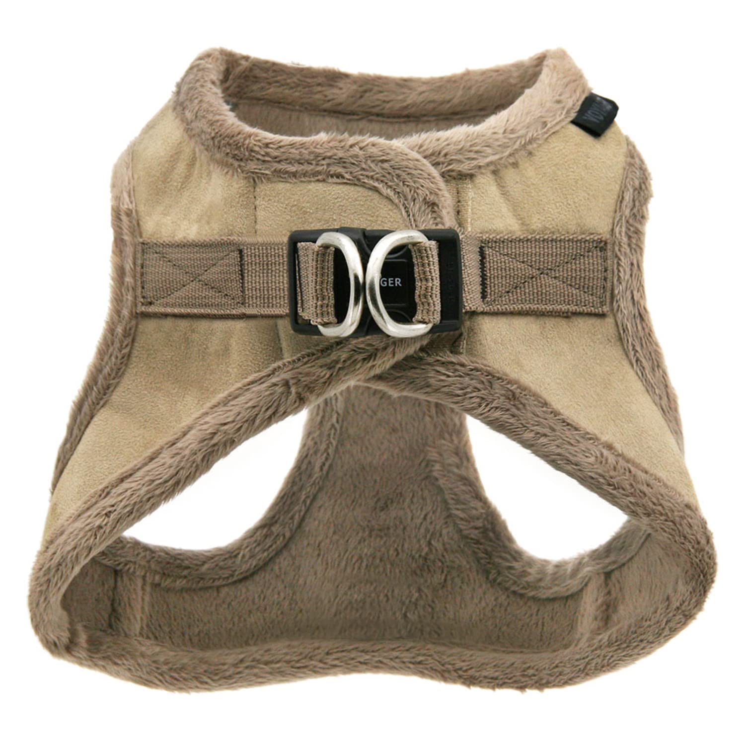 Voyager Step-In Plush Dog Harness - Soft Plush, Step In Vest Harness For Small And Medium Dogs By Best Pet Supplies - Latte Suede, Xl (Chest: 20.5 - 23')