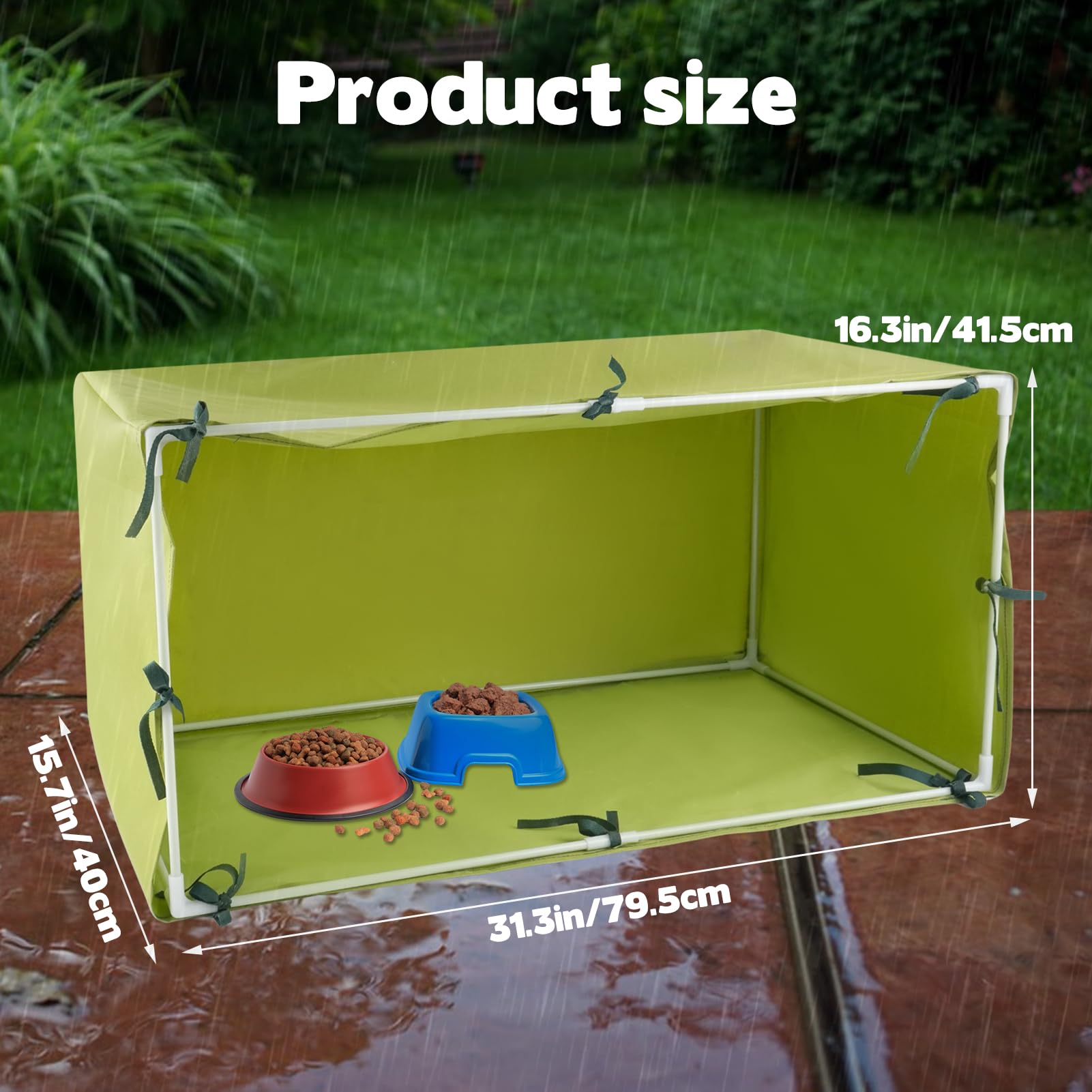 Large Size Outdoor Cat House 30''X16''X16'' Houtdoor Cat Feeding Station Cat Outdoor Shelter Cat Houses For Cats