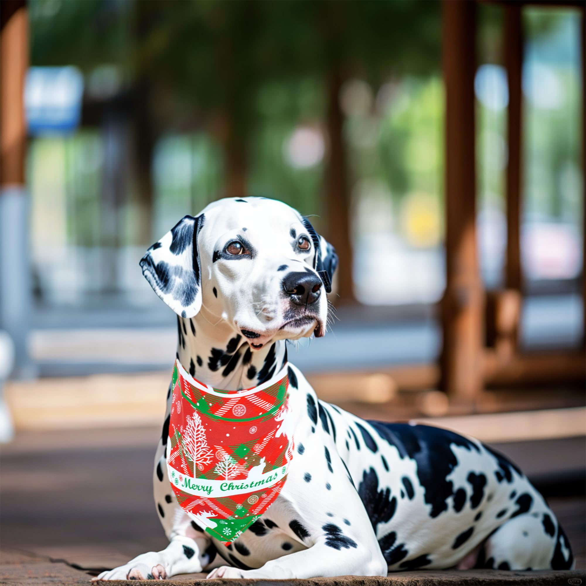 JpGdn 10pcs Large Christmas Dog Bandanas Kerchief Triangle Bibs Scarves Snowman Santa Claus Elk Christmas Tree Pattern for Girl