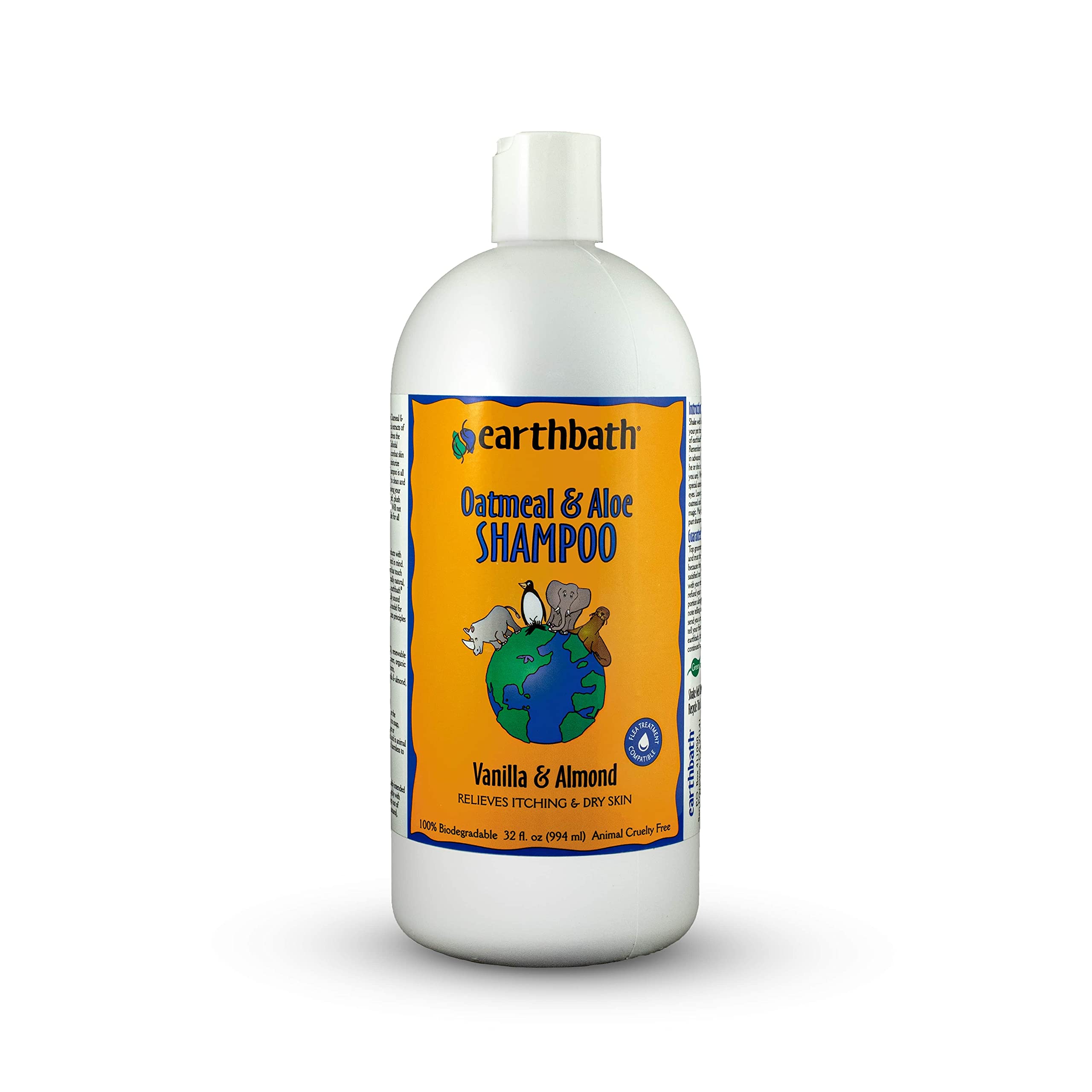 earthbath, Oatmeal & Aloe Dog Shampoo - Oatmeal Shampoo For Dogs, Itchy, Dry Skin Relief, Dog Wash, Made in USA, Cruelty Free Pe