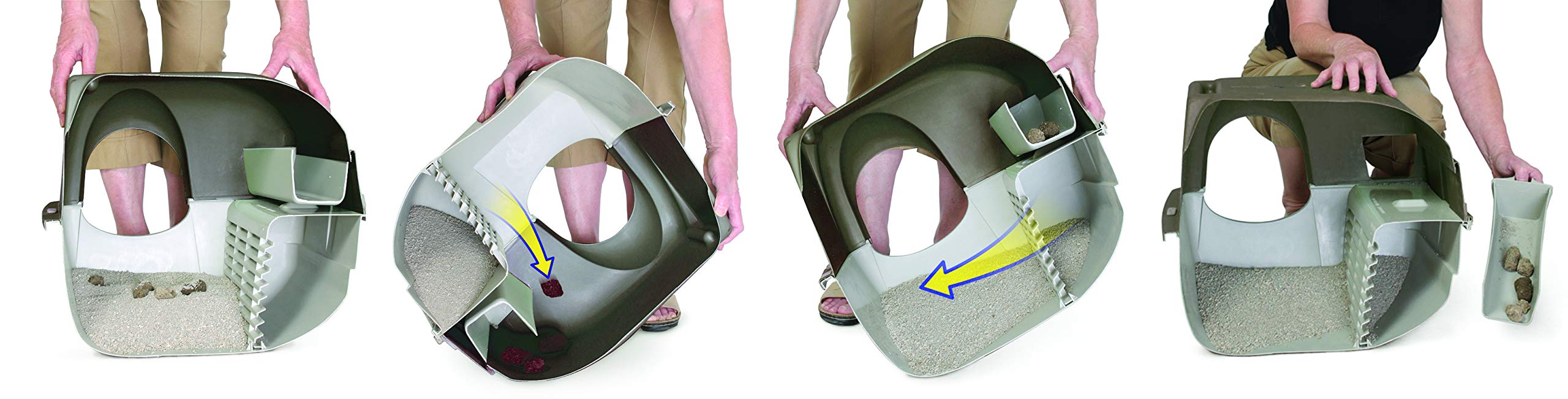 Omega Paw Elite Self Cleaning Roll 'N Clean Litter Box, Midnight Black, Large (El-Ra20-1)