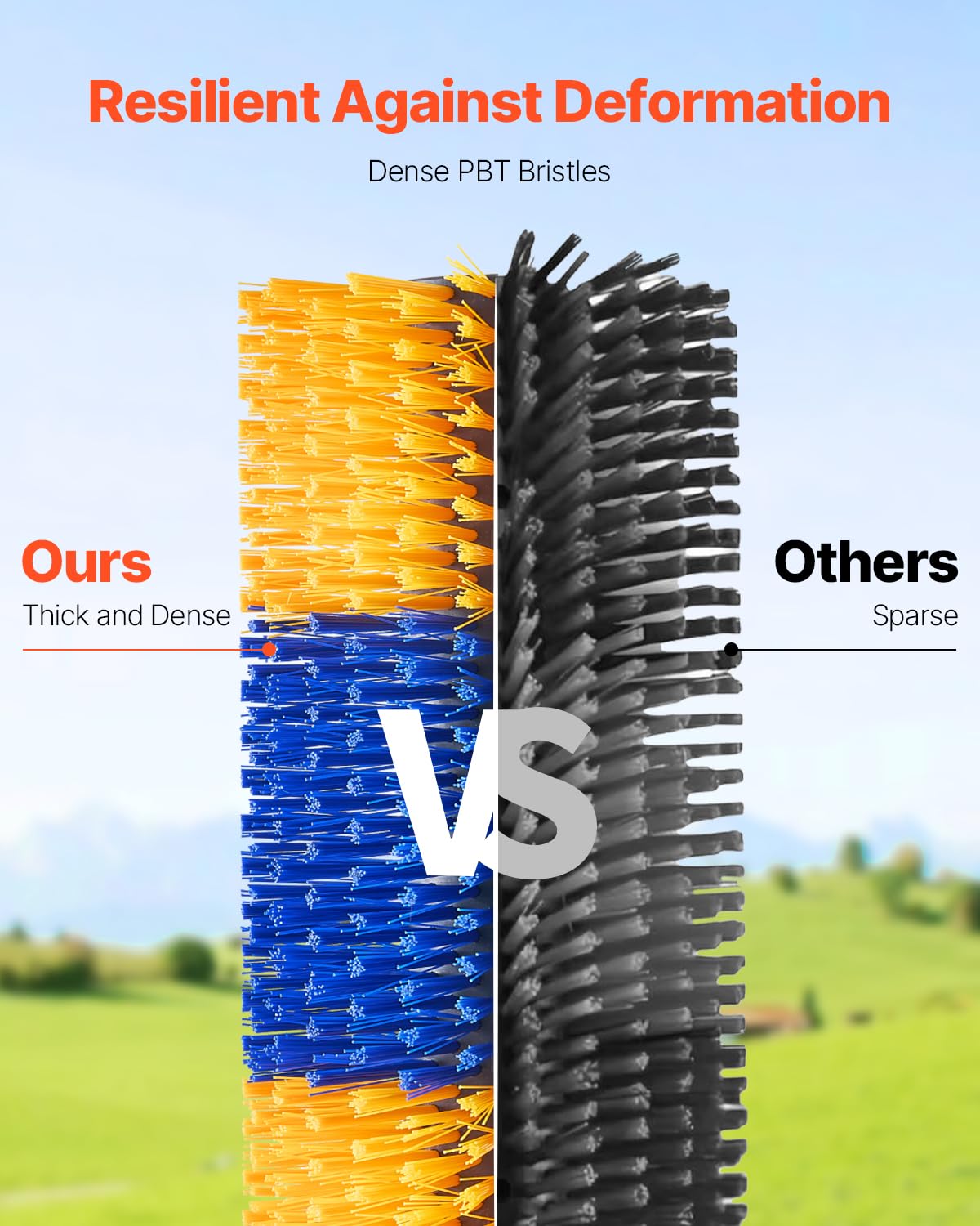 VEVOR Livestock Scratching Brush, 4 Pcs Horse Brush with 8 Screws, 20 x 7.5 in Cow Scratcher, for Back Itch Relief & Keep Cleani