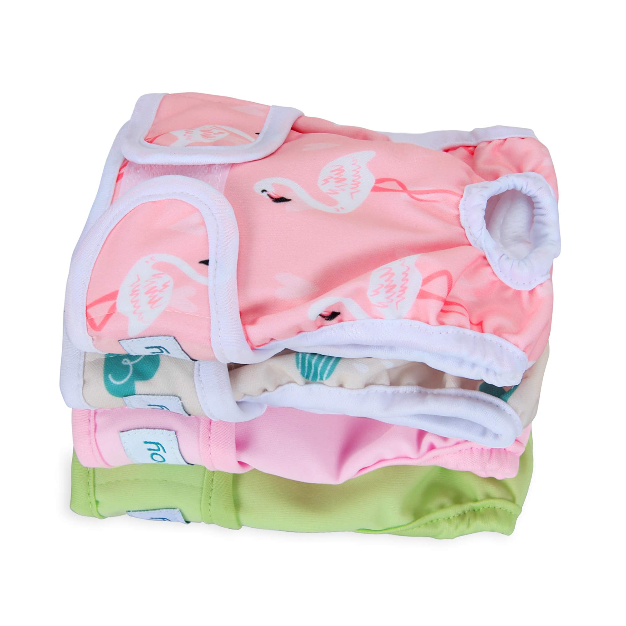 Teamoy Washable Female Dog Diapers (Pack Of 4), Reuable Doggie Diapers Wraps For Female Dogs, Xs