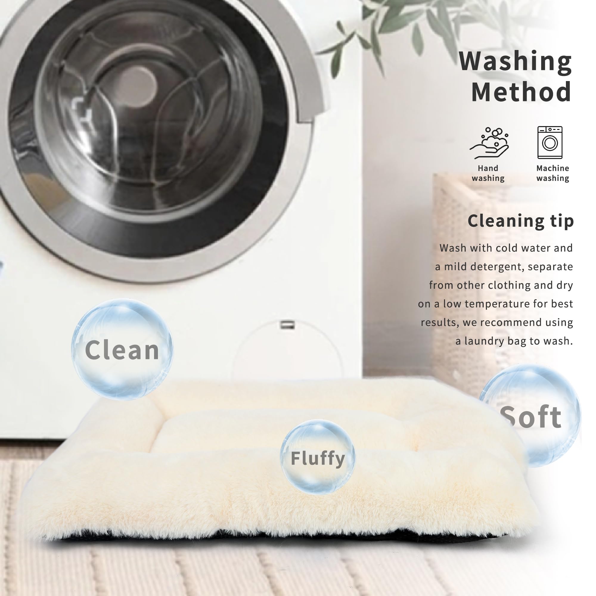 Dog Crate Bed Washable Dog Beds For Xx-Small Dogs Deluxe Thick Flannel Fluffy Comfy Kennel Pad Anti-Slip & Anti-Scratch Pet Slee