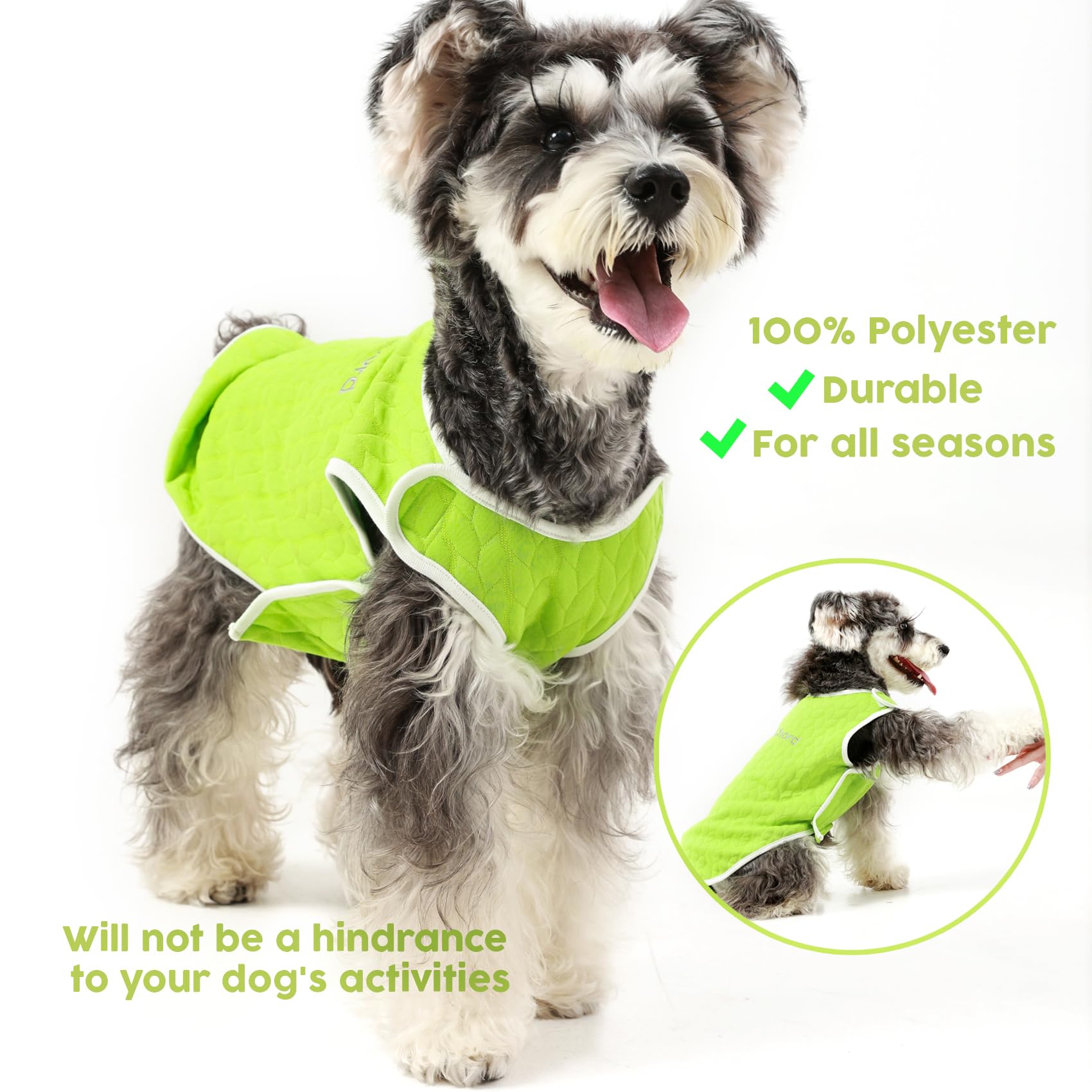 Knewchord Dog Shirts Soft Warm Cat Shirts Pet T-Shirt Puppy Dog Apparel Tee Tanks, Easy On And Off (Green, Xxxx-Large)