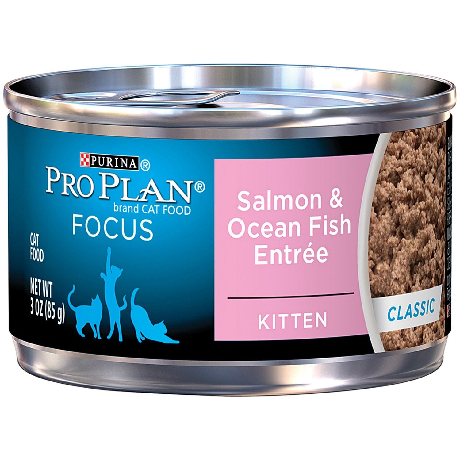Purina Pro Plan Wet Kitten Food Pate, Salmon and Ocean Fish Entree - (Pack of 24) 3 oz. Pull-Top Cans