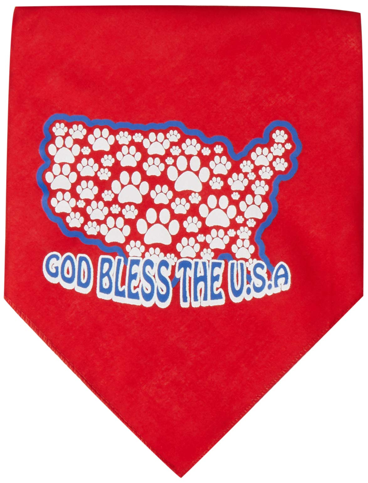 Mirage Pet Products God Bless USA Screen Print Bandana for Pets, Small, Red