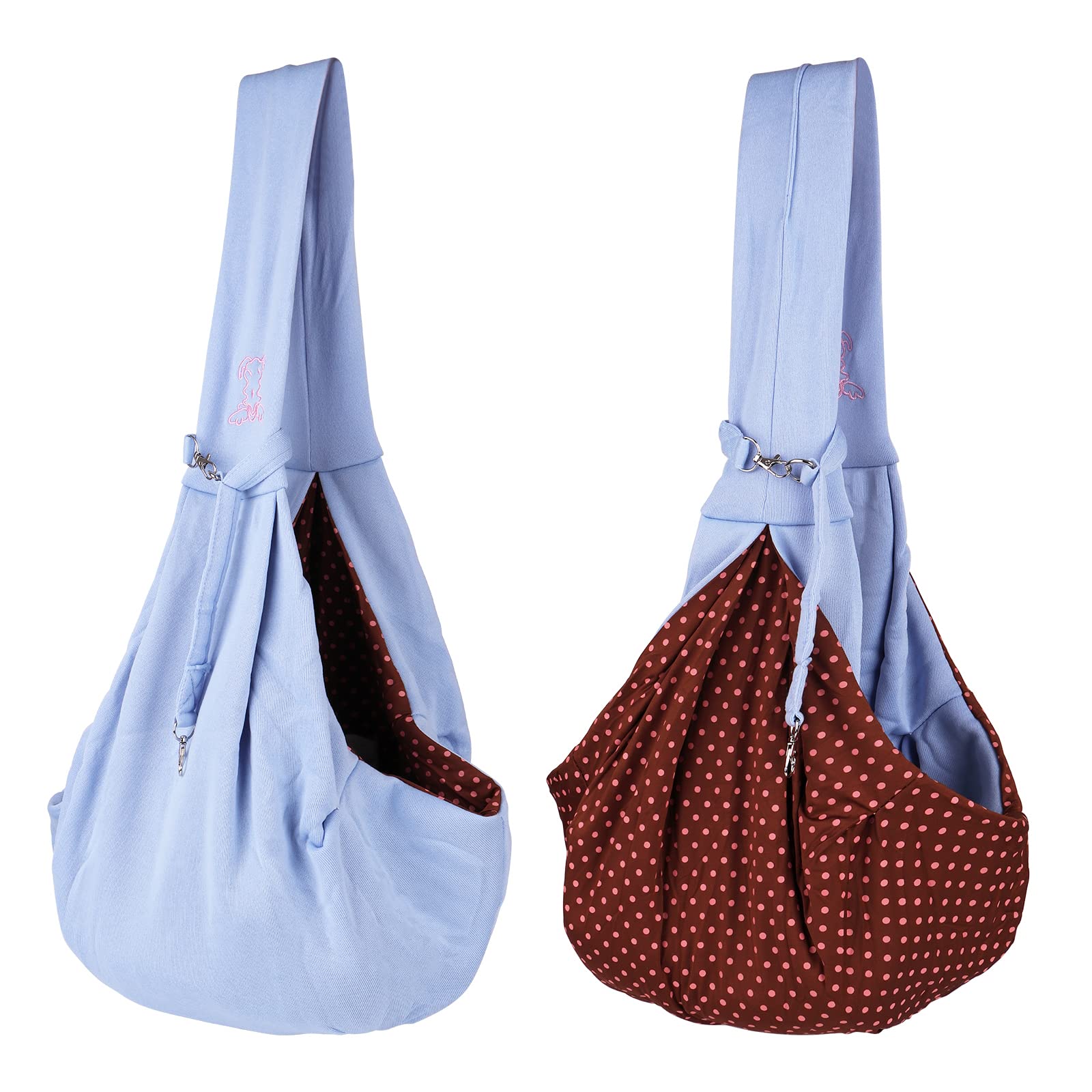 Small Dog Cat Sling Carrier,Hands Free Reversible Pet Carriers Bag,Pet Carrier Shoulder Crossbody Pet Slings Suitable for Puppy,