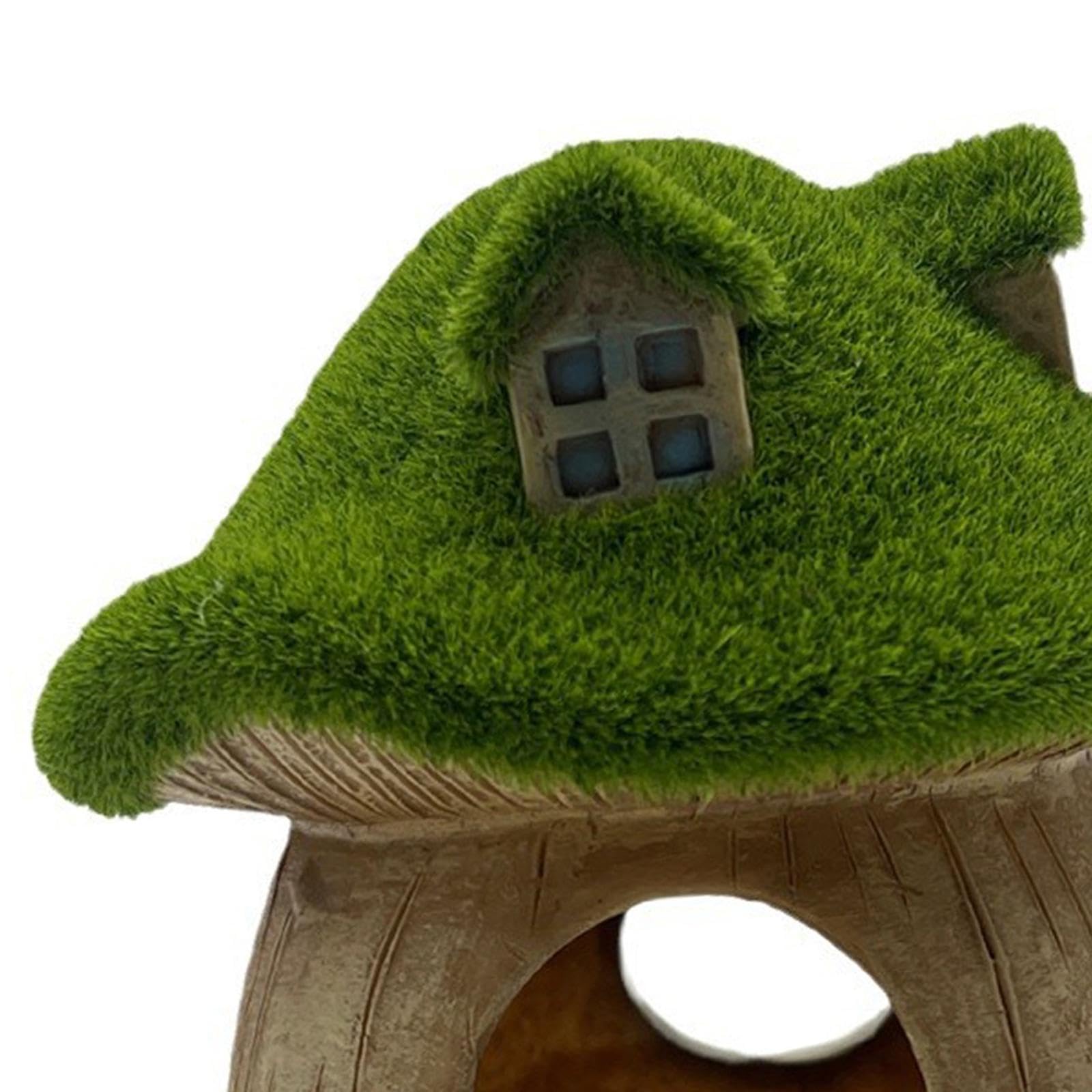 Gralara Aquarium Mushroom House, Fish Tank Decoration, Hideaway Landscape Resin Mushroom Cottage for Living Room, Goldfish, Styl