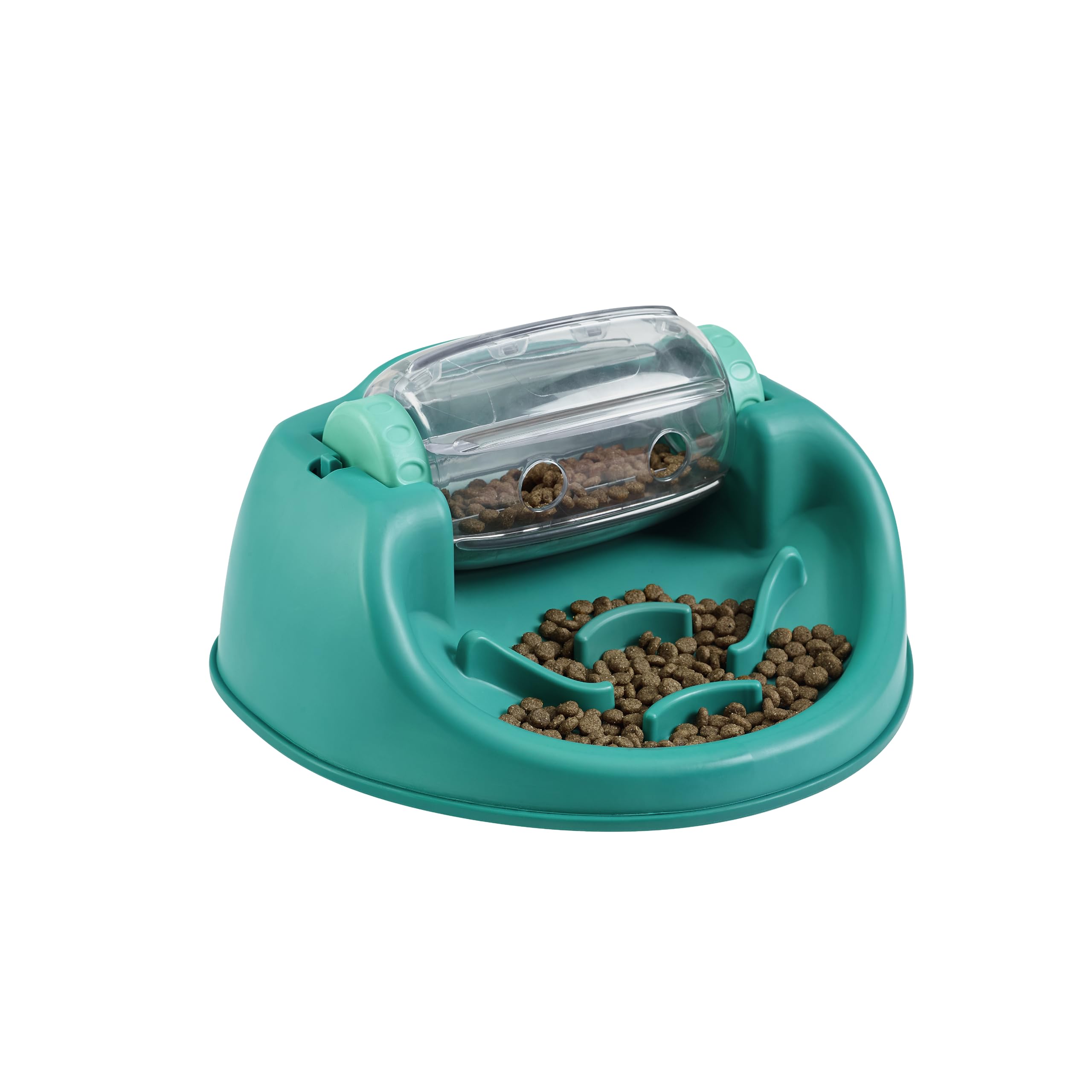 Outward Hound by Nina Ottosson Dog Spin N Eat Dog Puzzle and Slow Feeder, Level 2 Intermediate Enrichment Toy, Green