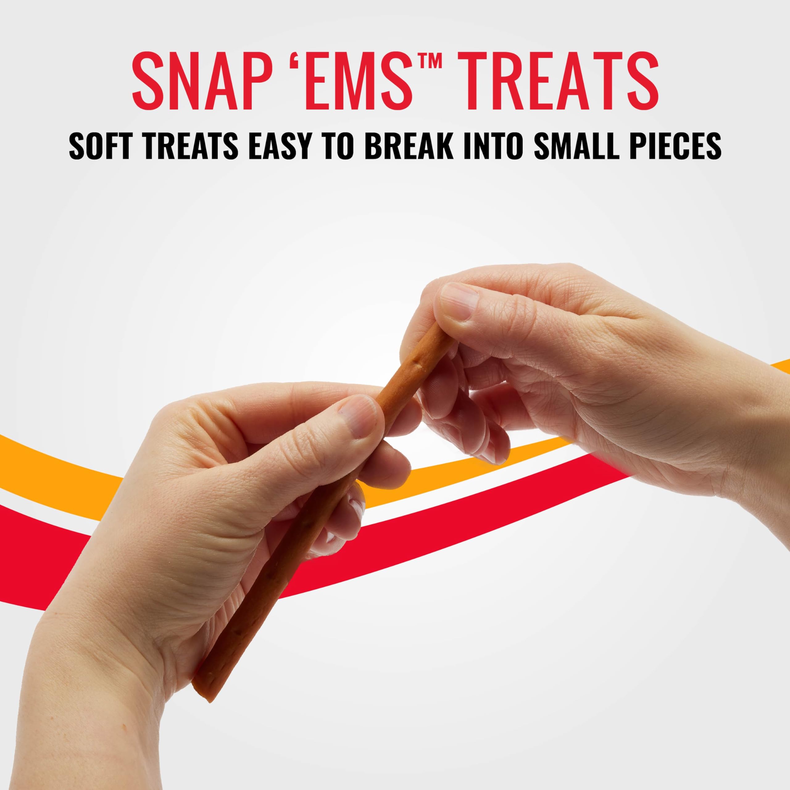 Good n Tasty Triple Flavor Snap EMS Gourmet Treats Variety Pack for All Dogs, 15 Count, Reward or Training Treat Made with Rea
