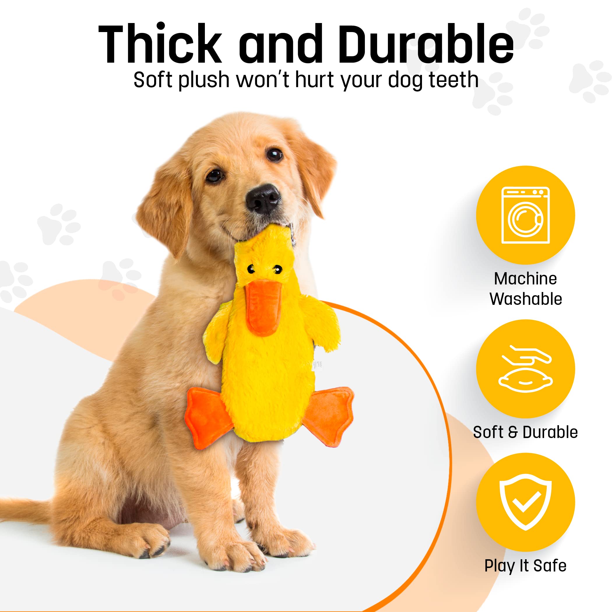 Fga Marketplace Duck And Frog Flat No Stuffing No Squeak Plush Dog Toy, Funny Style Will Entertain Your Pet For Hours, Recommend