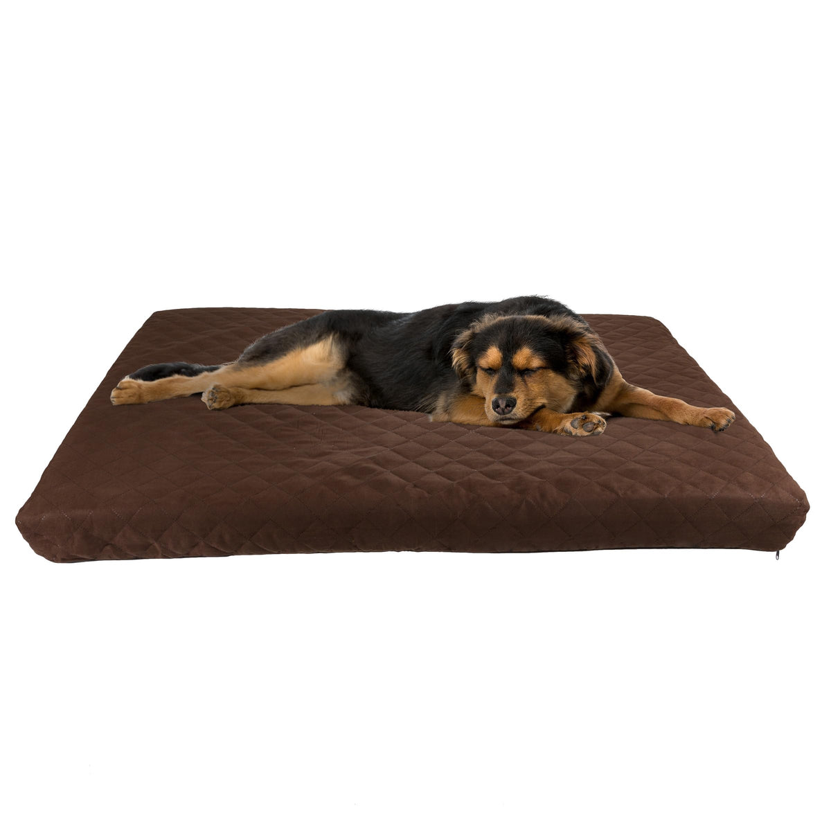 Waterproof Dog Bed - 2-Layer Memory Foam Pet Pad With Removable Machine Wash Cover - 44X35 Crate Mat For Dogs And Puppies By Petmaker (Brown)