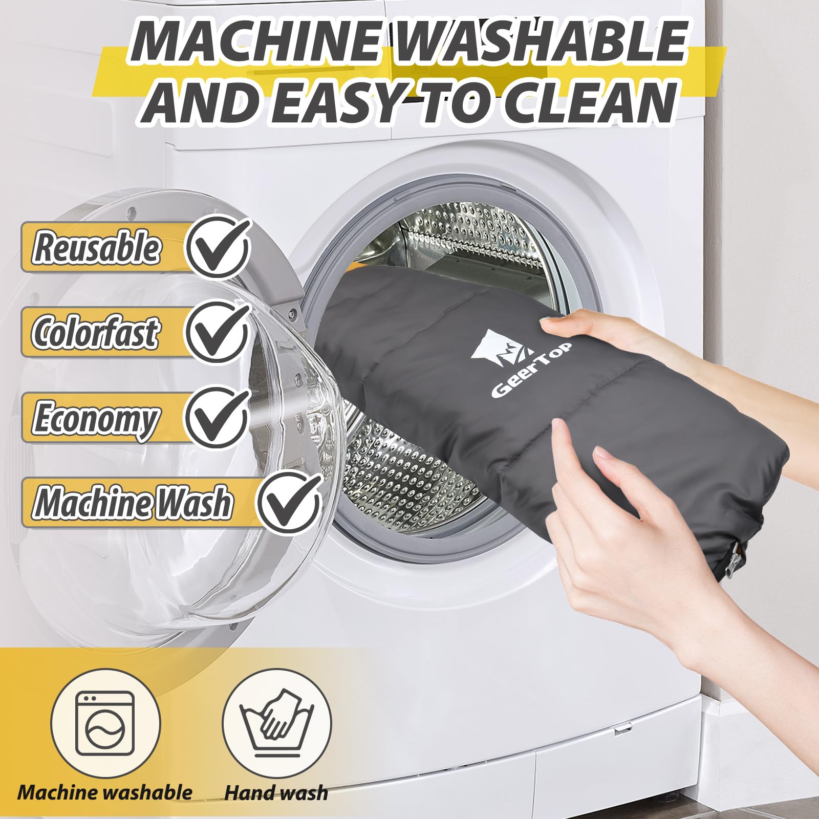 Geertop Lightweight Dog Sleeping Bag Portable Cozy Durable Machine Washable Pet Bed For Camping, Hiking Travel