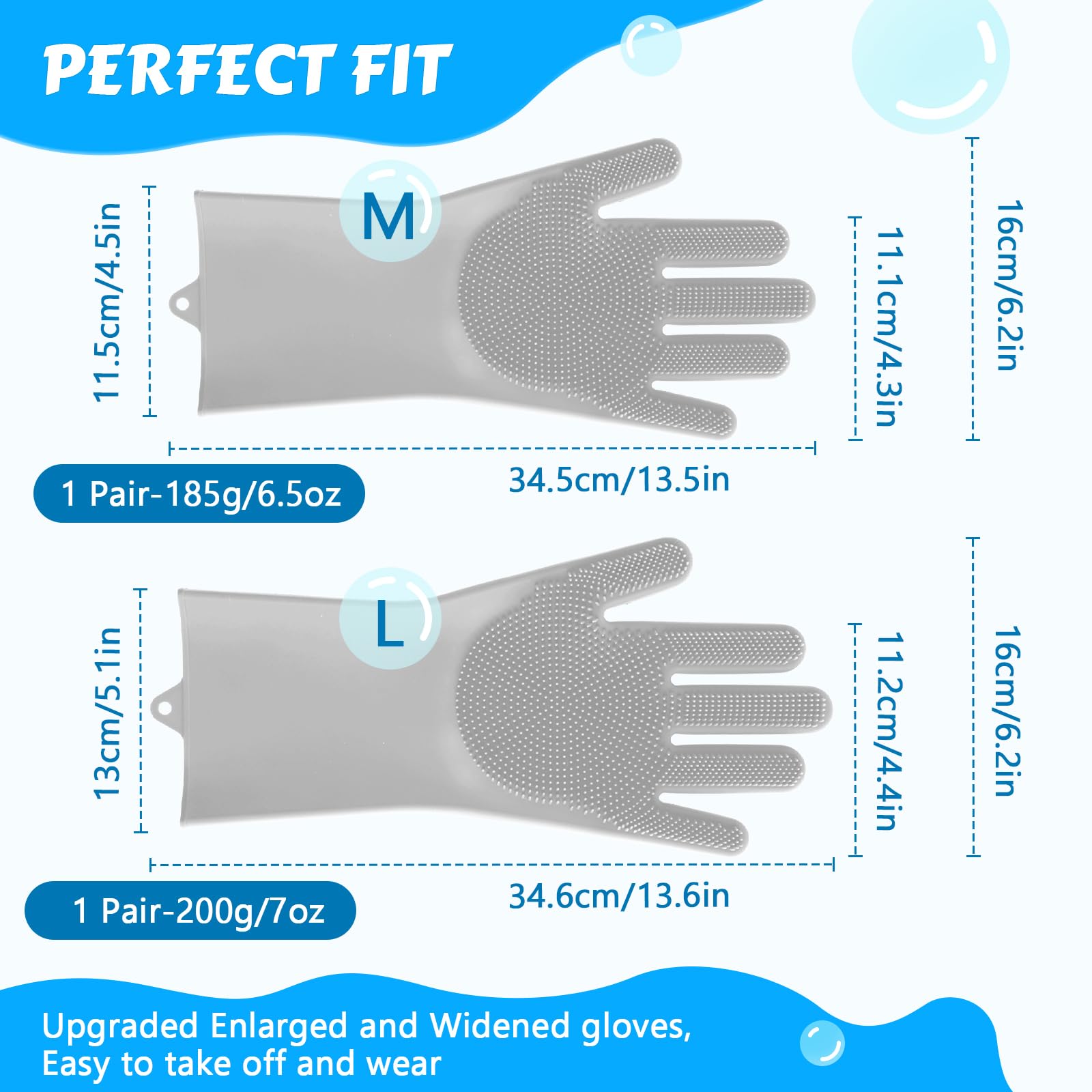 Pecute Pet Grooming Gloves: Heat-Resistant Silicone Gloves With High-Density Teeth For Enhanced Massaging And Bathing Of Dogs And Cats