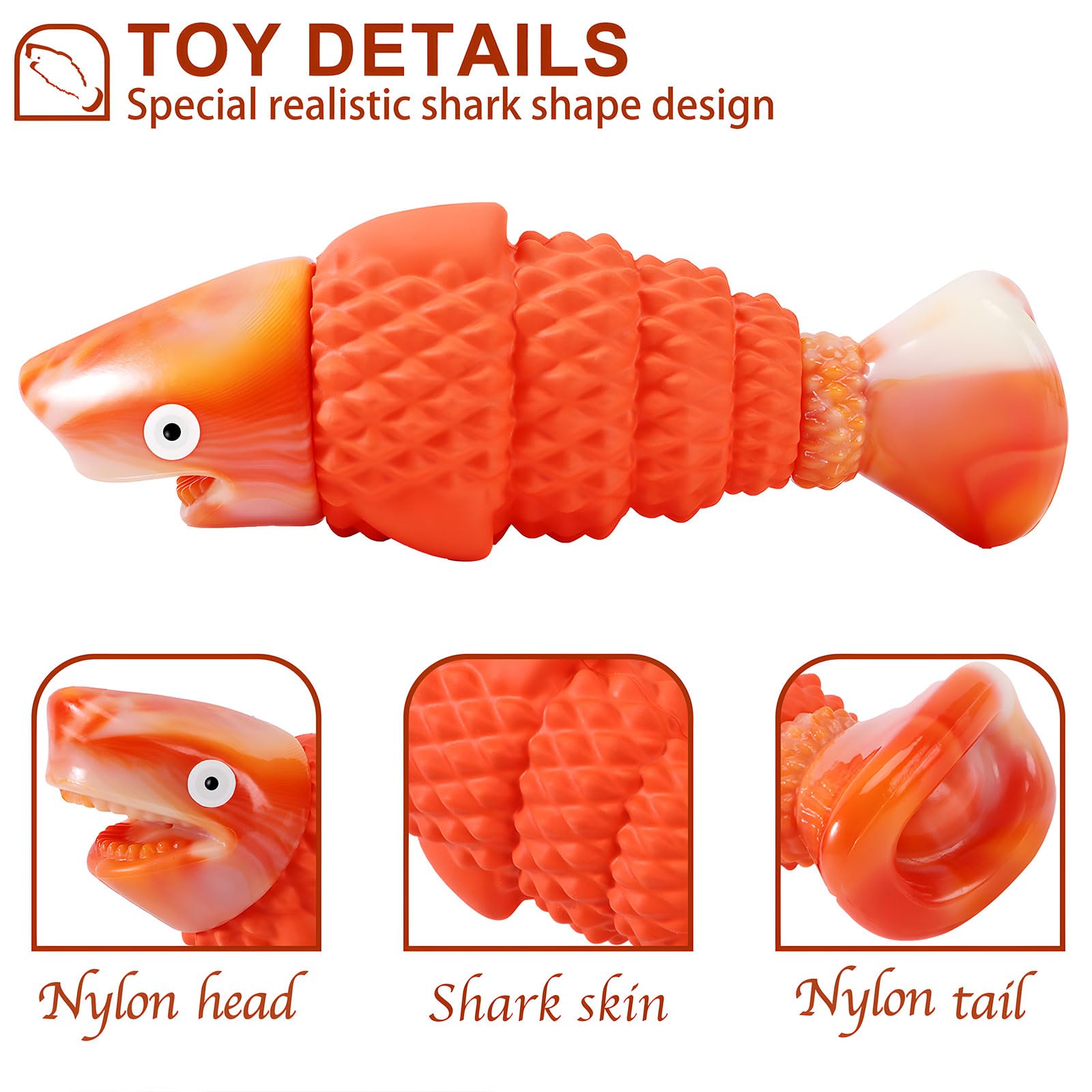 Boyoyo Indestructible Dog Toys For Aggressive Chewers Large Breed, Dog Chew Toys For Aggressive Chewers, Tough Dog Toys For Large Dogs Aggressive Chewers, Large Dog Toys, Squeaky Dog Toys For Dogs