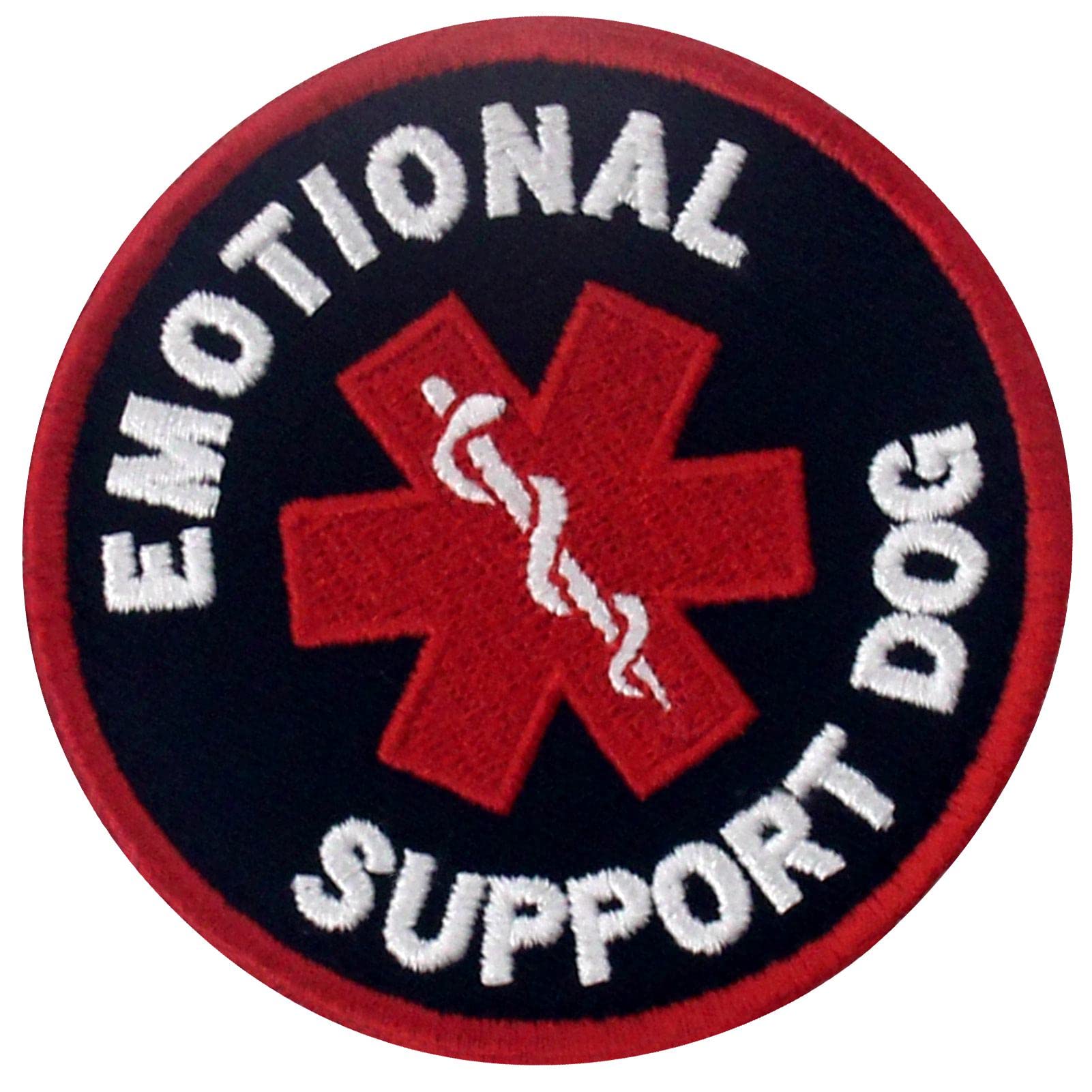 Tailwag Planet Service Dog Ems Emotional Support Dog Morale Tactical Patch Embroidered Badge Fastener Hook & Loop Emblem
