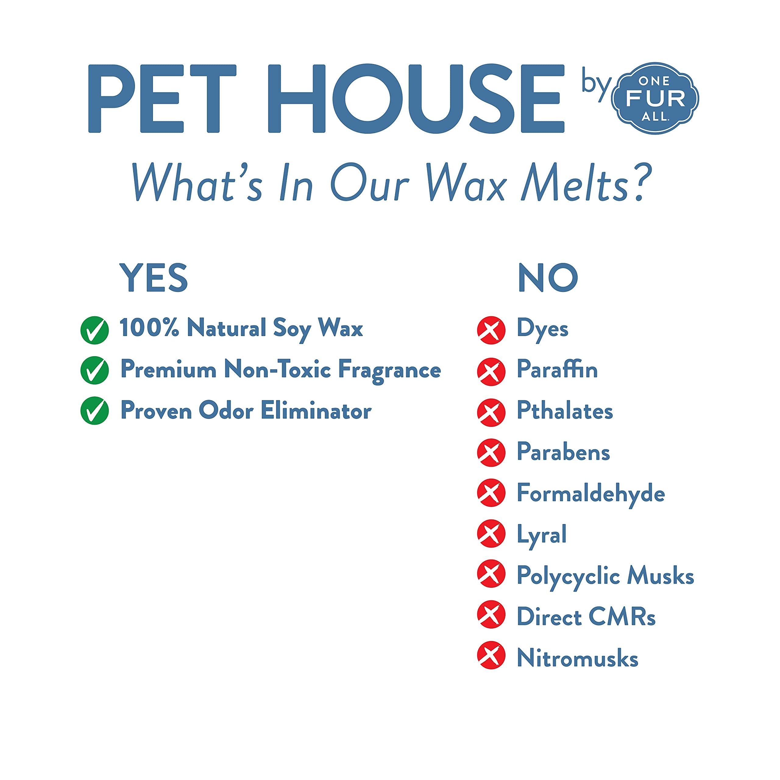 One Fur All 100% Natural Soy Wax Melts, Pack Of 2 By Pet House - Long Lasting Pet Odor Eliminating Wax Melts Non-Toxic, Dye-Free Unique, Made In Usa (2 Pack, Evergreen Forest/Fireside)