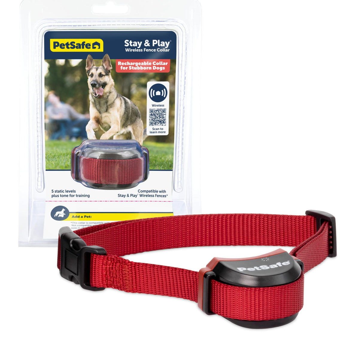 Petsafe Stay & Play Wireless Dog Collar, Wireless Dog Fence System Rechargeable And Waterproof Receiver Collar, Quick Charge In 2-3 Hours, Fence For Dogs, Electric Containment For Pets