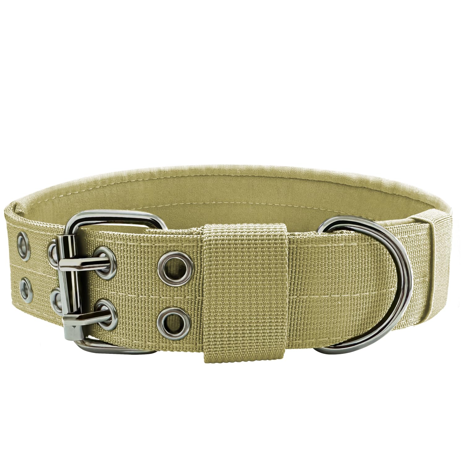 Heavy Duty Dog Collar for Large Dogs, Tactical Dog Collars with Metal Buckle & D Ring, 1.5'' Width Thick Adjustable Nylon Collar