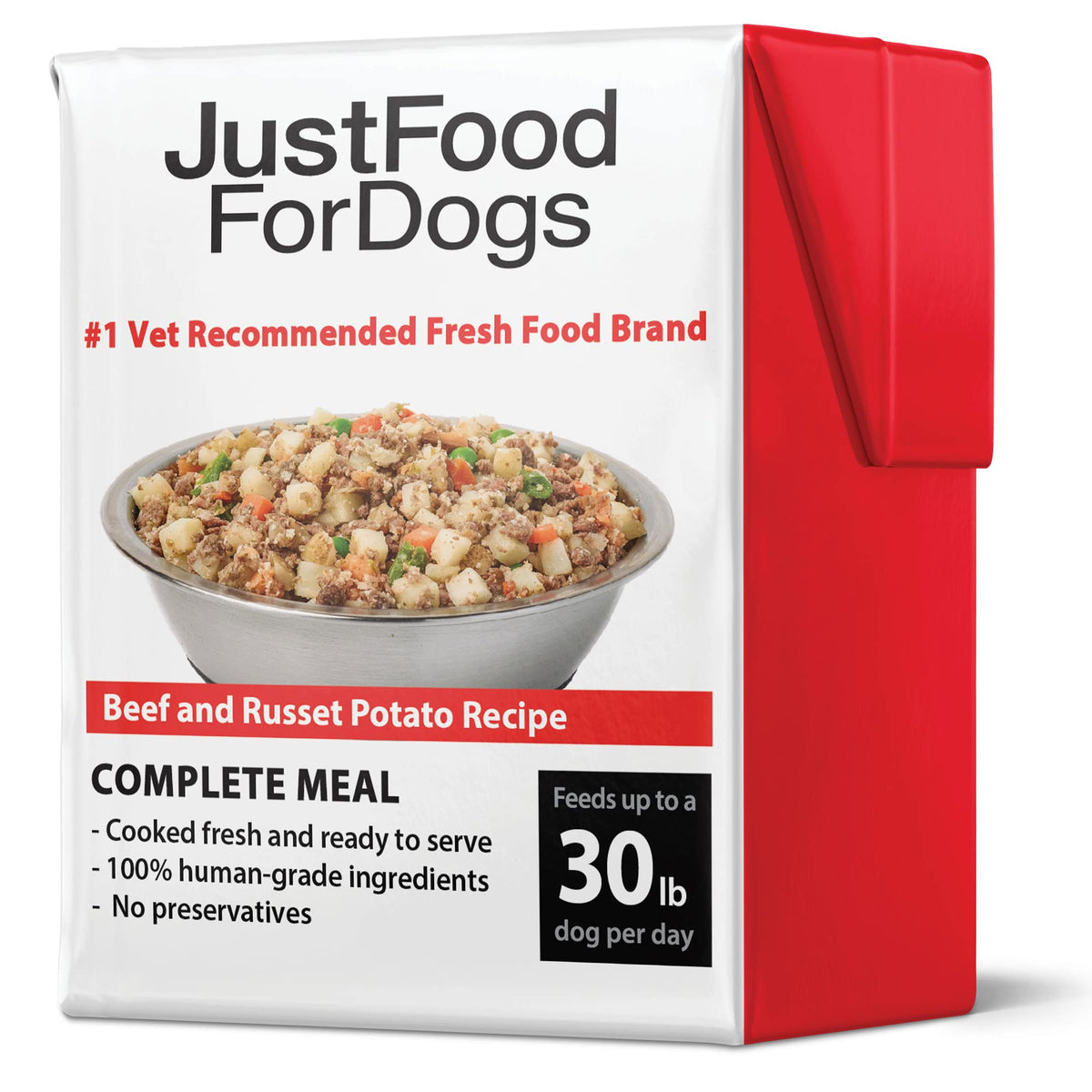 Justfoodfordogs Pantry Fresh Dog Food, Human Grade Beef & Russet Potato (6 Pack)