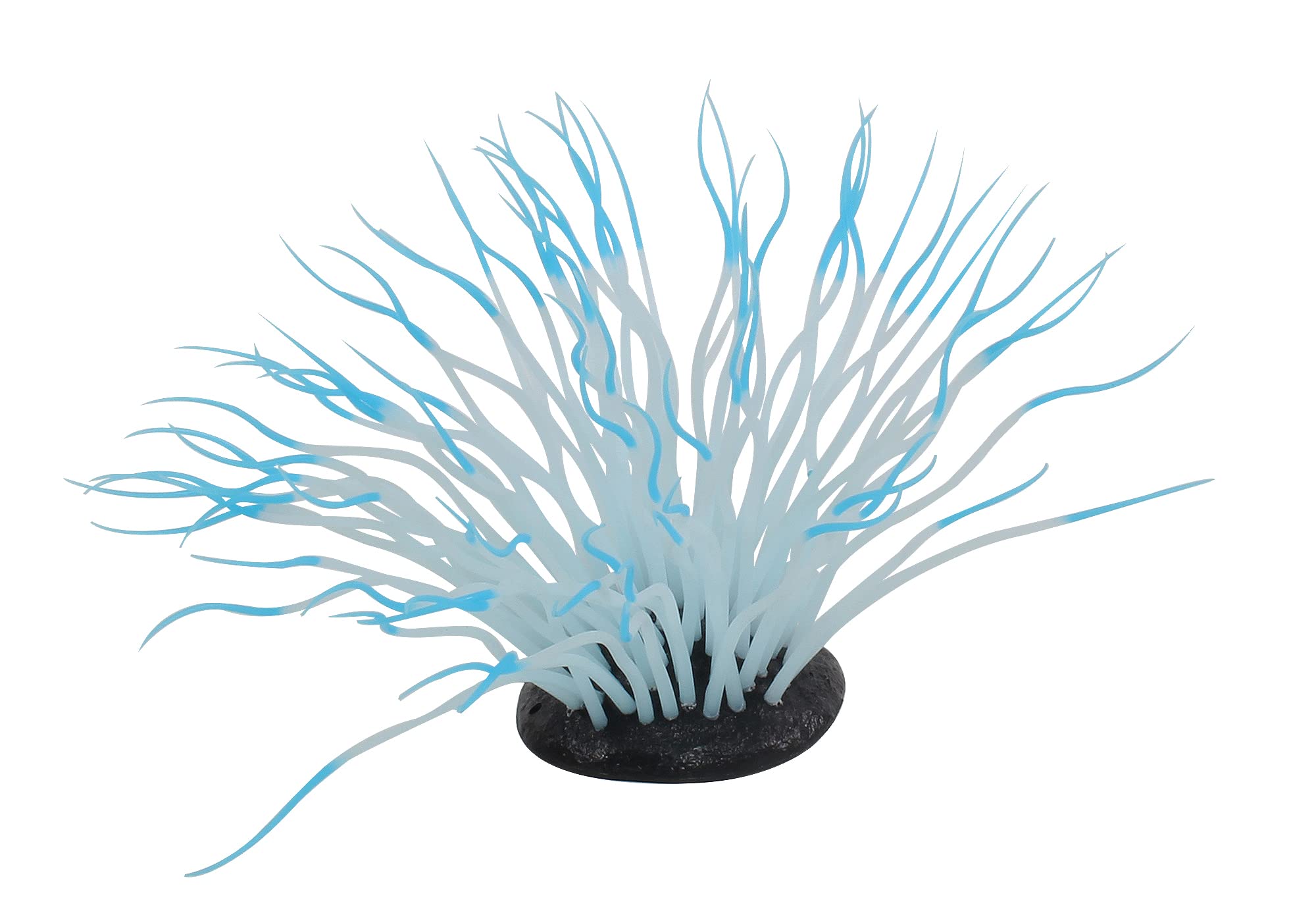 Penn-Plax Aquaplants Artificial Soft Silicone Sea Anemone Aquarium Plant Blue, 1Ea/One Size - Pds-030172102462