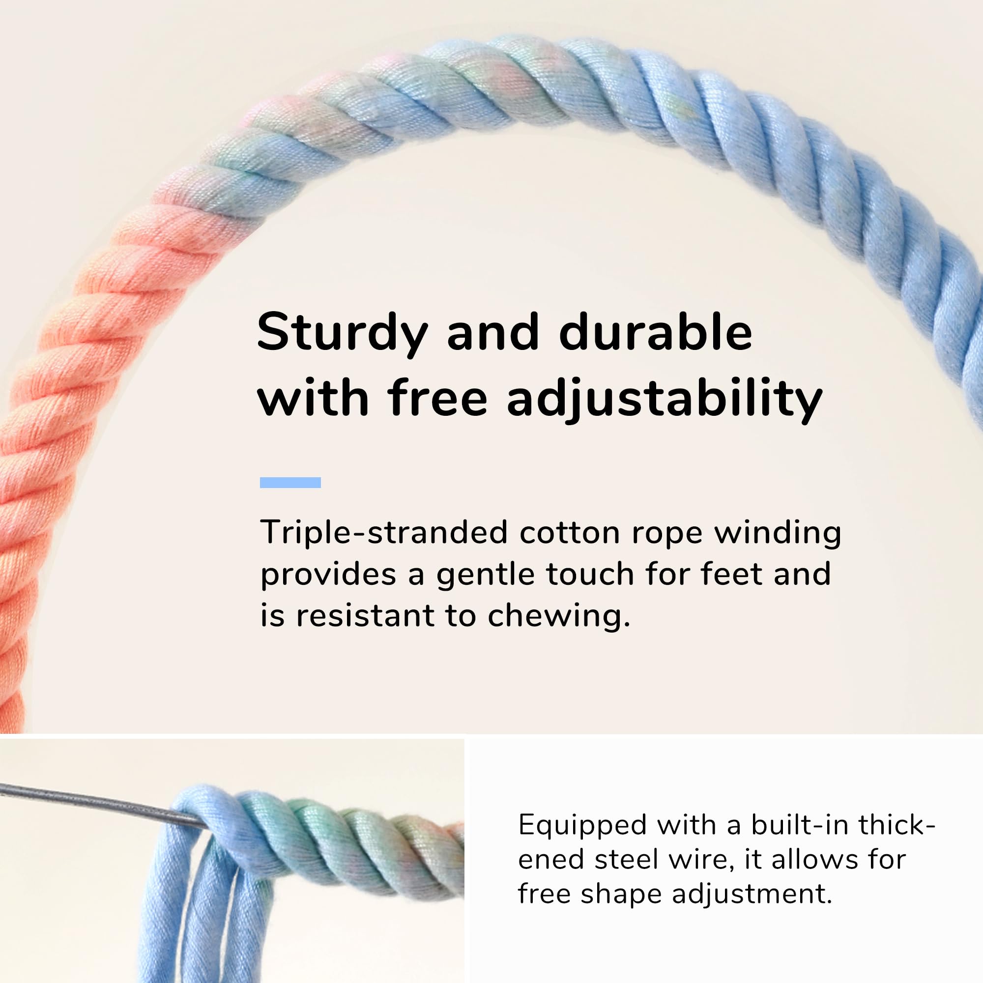 Tafit Multi-Color Rope Bird Perch Toys for Parrot Cage Stand, Climbing Swing Accessories for Cockatiel, Parakeets, Budgies, Love