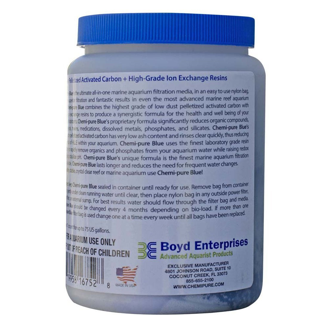 Boyd Enterprises Chemi-Pure Blue Filtration Media For Aquarium, 11-Ounce (2 Pack)