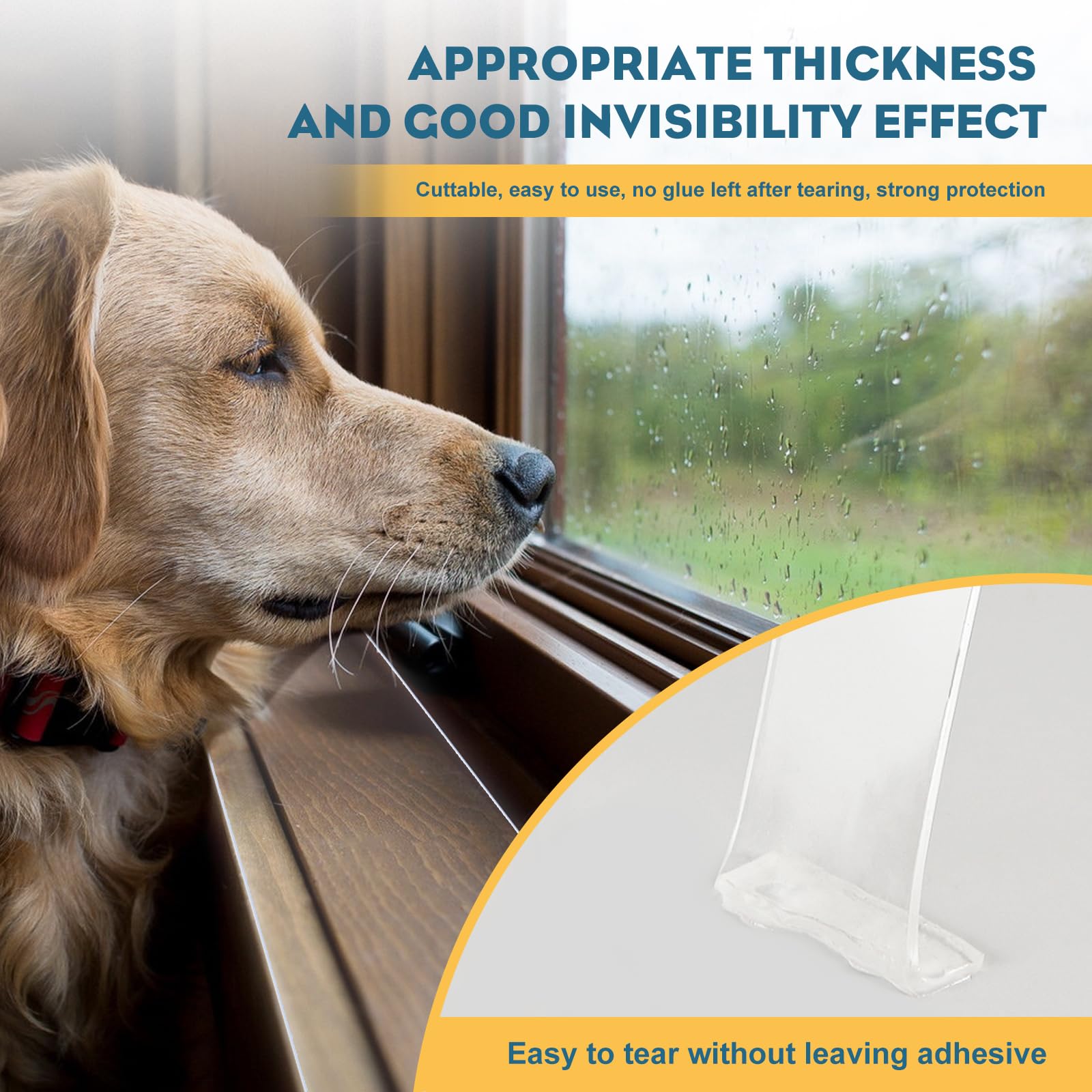 Window Sill Protector (4Inch X 6.5Ft) Cuttable Window Sill Protector,Door Protector From Dog Scratching, Protection From Dog And