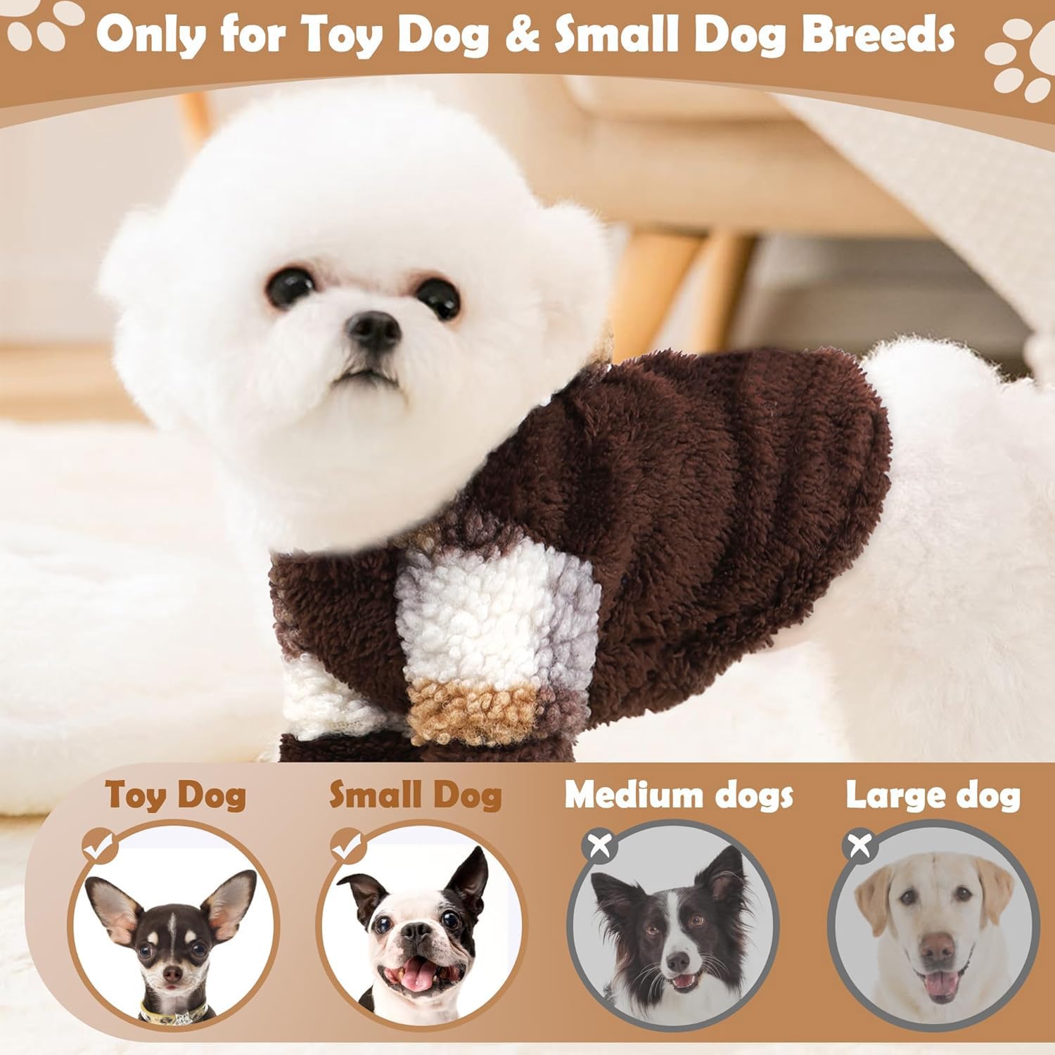 Chihuahua Clothes Fleece Dog Hoodie Winter Puppy Clothes For Small Dogs Boy Small Dog Sweater Soft Stretchy Puppy Sweaters For E