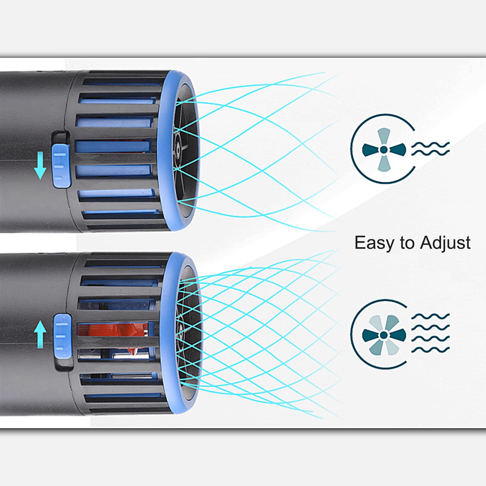 Carefree Fish Magnetic Aquarium Wave Maker 3W 800Gph Quiet and Strong Powerhead Submersible Water Circulation Pump 360 Adjustabl