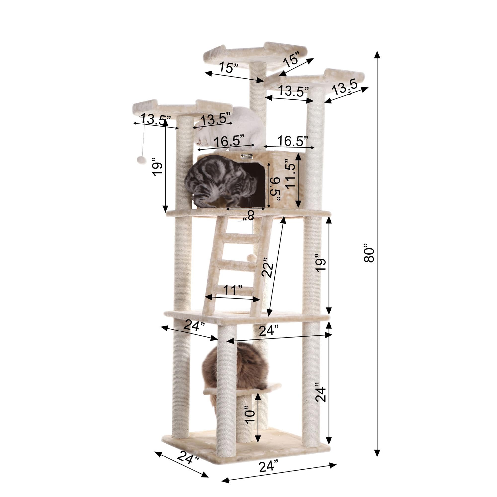 Armarkat Cat Tree Model A8001, Beige
