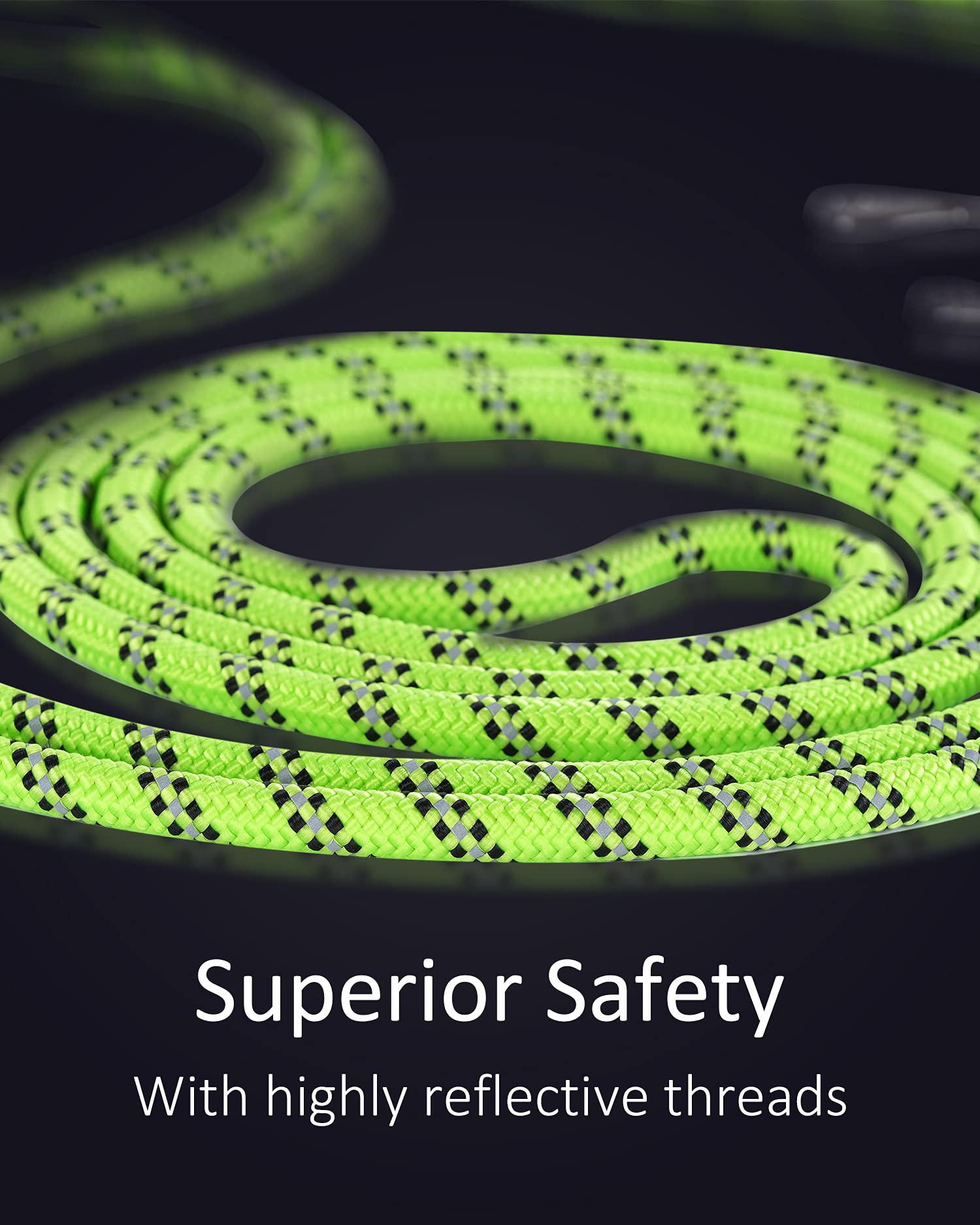 Dog Leash For Dog Training 16Ft/30Ft/50Ft/100Ft Long, Reflective Threads Rope Check Cord Dog Leash, Heavy Duty Dog Lead For Larg