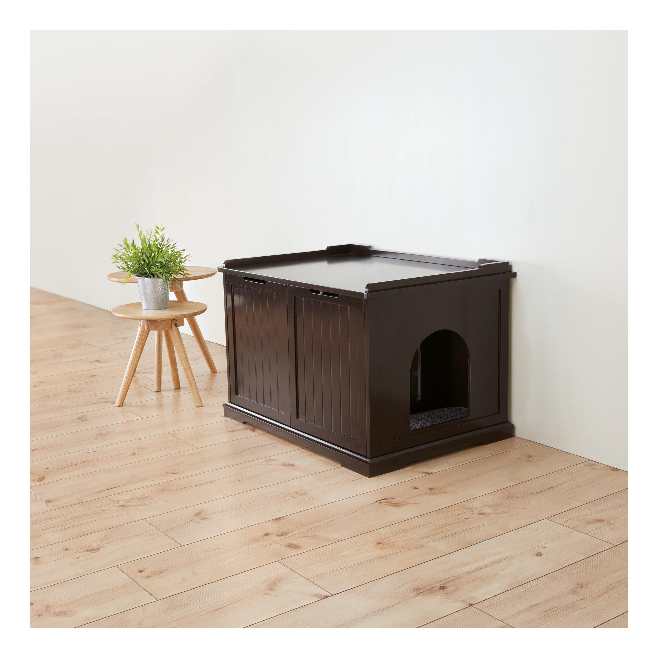 Trixie Furniture Style Xl Cat Litter Box Enclosure, Hidden Cat Washroom, Side Table Pet Home, Espresso-Brown