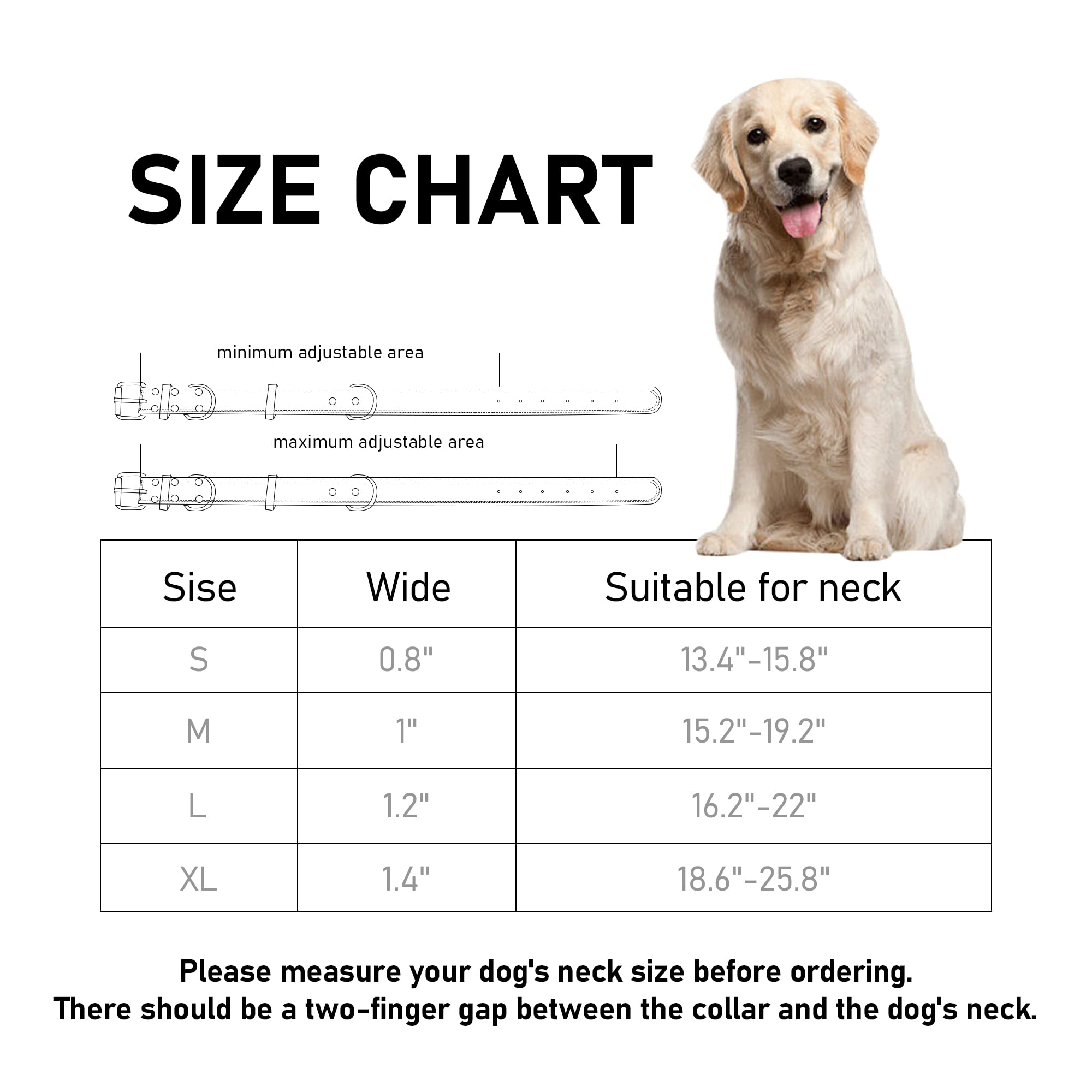 Daihaqiko Genuine Leather Dog Collar, Heavy Duty Dog Collar, Wide Dog Collar For Small Dog, Medium Dog, Large Dog And Extra Large Dog (S: 0.8' Wide For 13.4'-15.8' Neck, Dual Stitch - Pink)