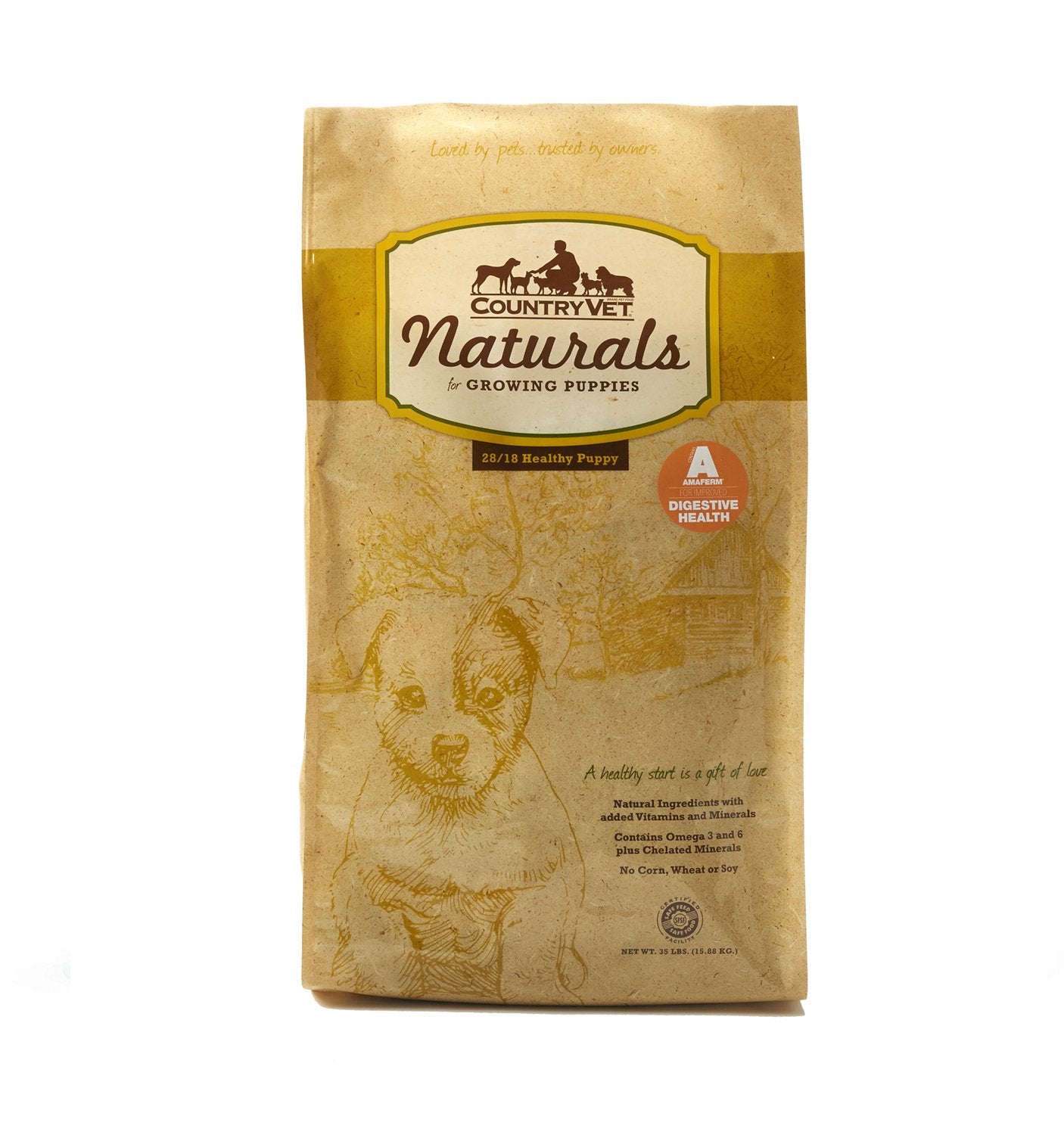Growing Puppies 28/18 Protein Formula Probiotic Dog Food (Chicken And Brown Rice) 5 Pounds