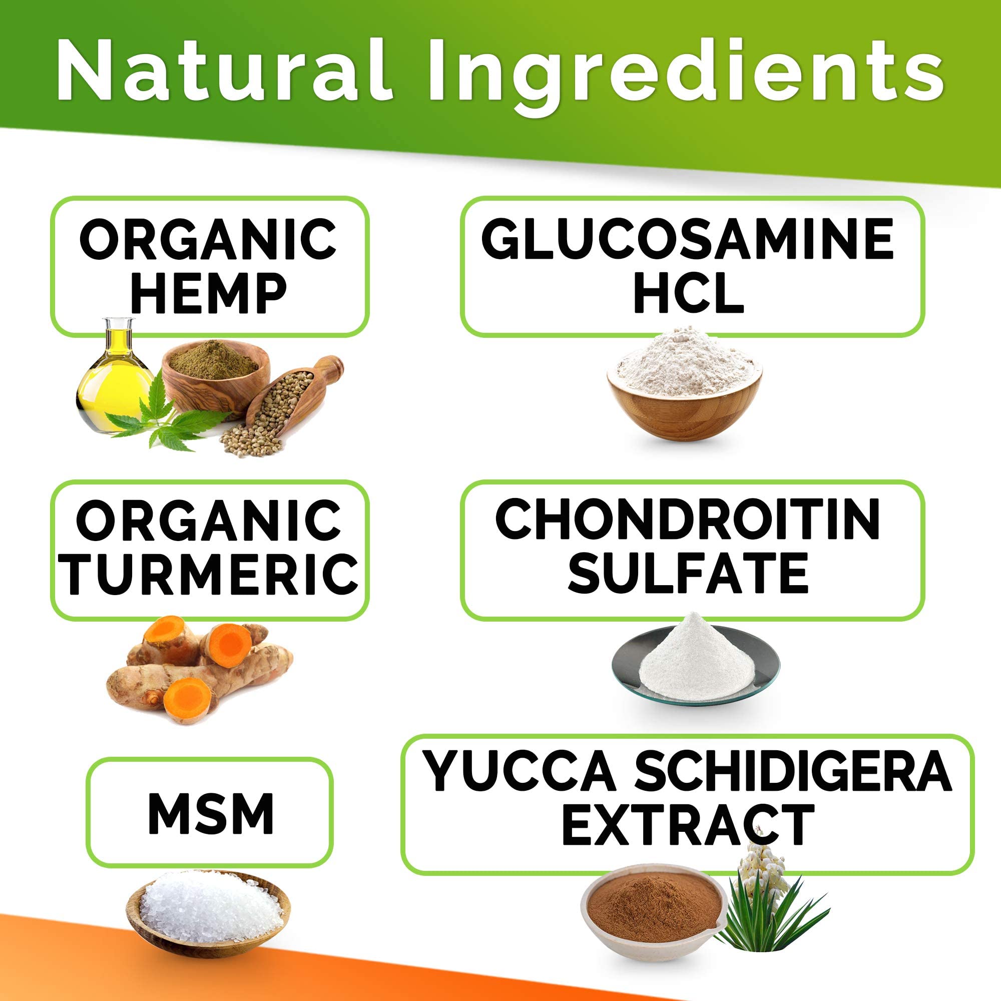GOODGROWLIES Hemp Hip & Joint Supplement for Dogs - Made in USA - Glucosamine - MSM - Turmeric - Hemp Seed Oil Infused Treats -
