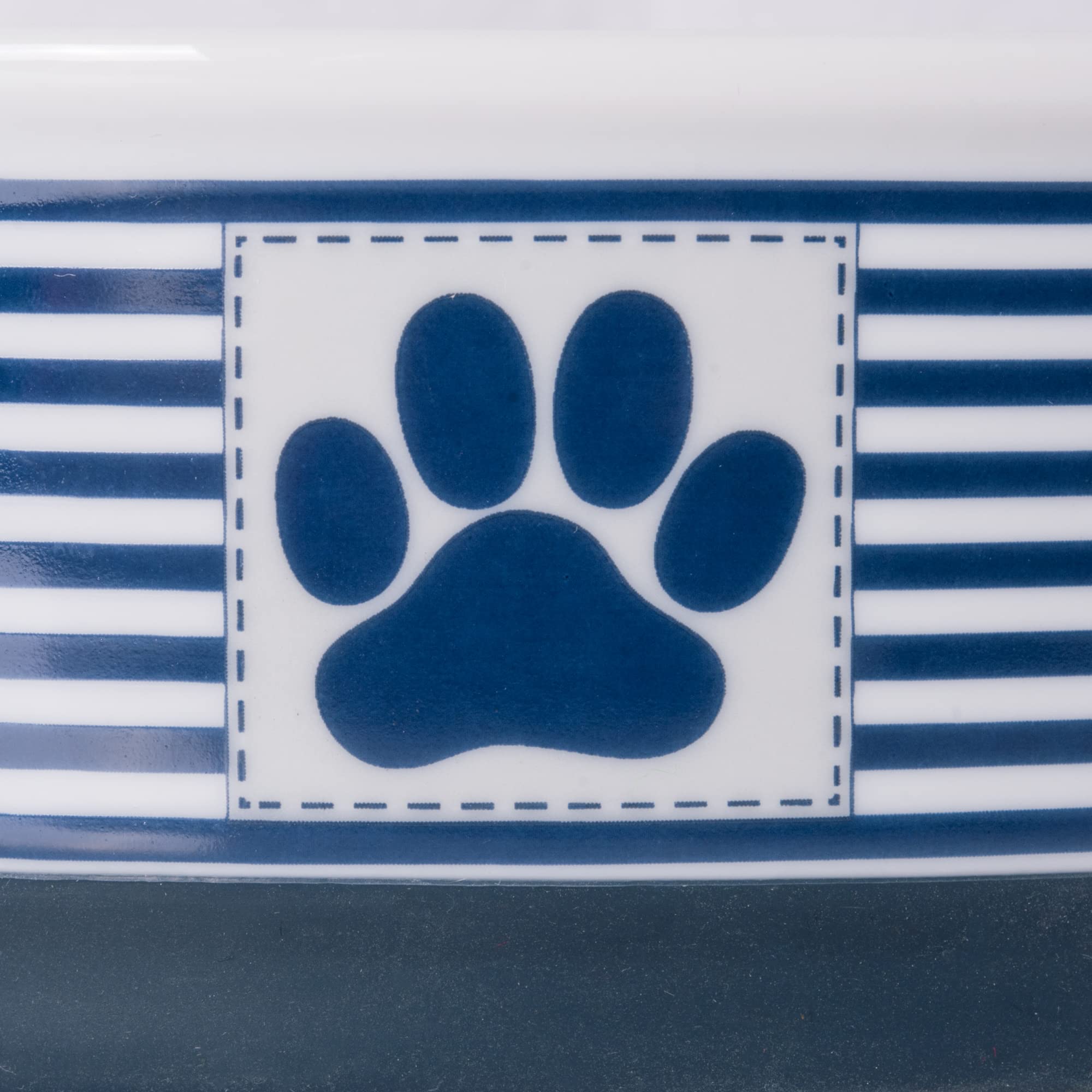 Bone Dry Paw & Patch Ceramic Pet Collection, Large Set, 7.5x2.4, Nautical Blue, (Pack of 2)
