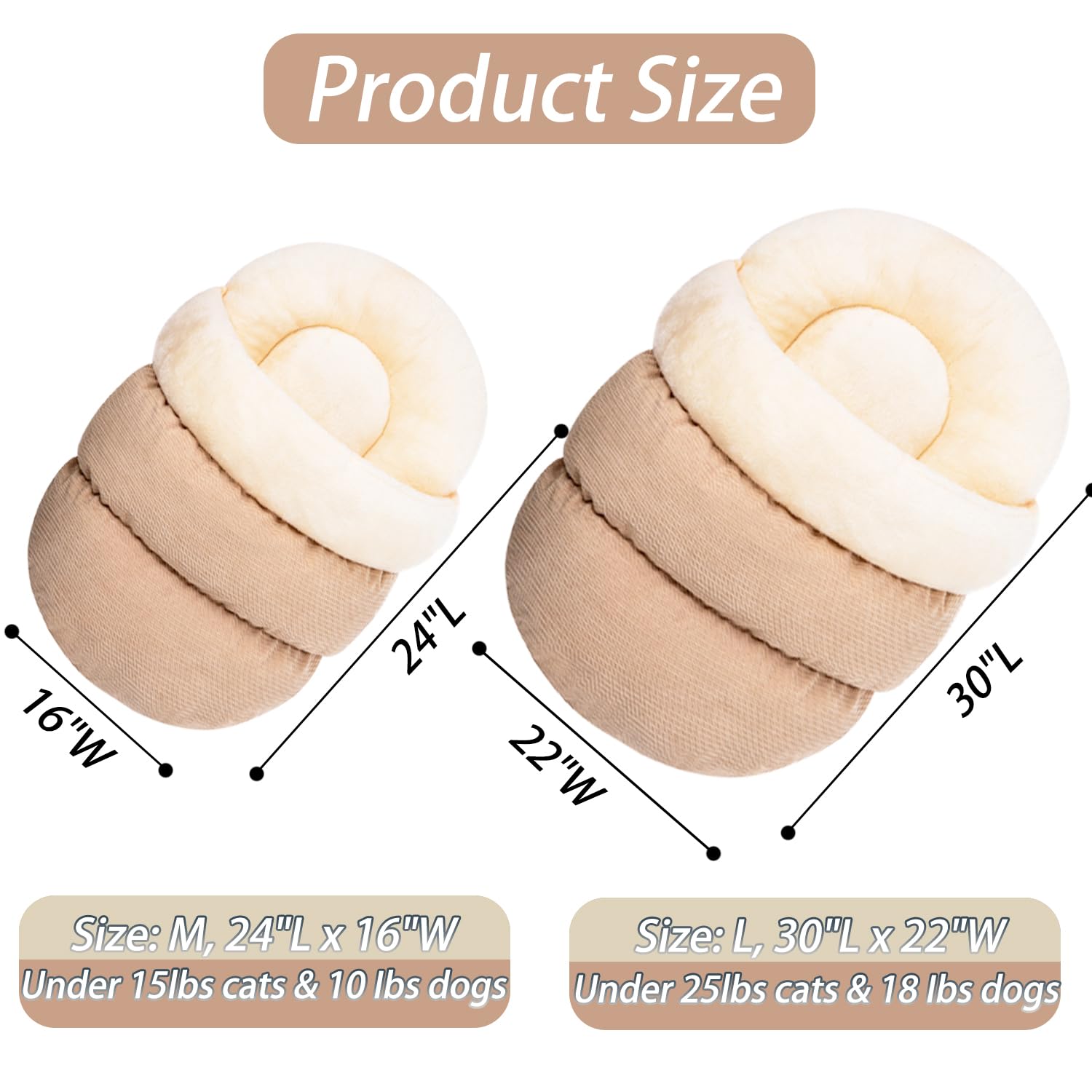 Bed for Dog and Cat, Pet Bed, Ultra Soft Cute Plush Slipper Cat Cave Bed, Anti Slip Warm Pet House Nest, Self-Warming, Ideal for